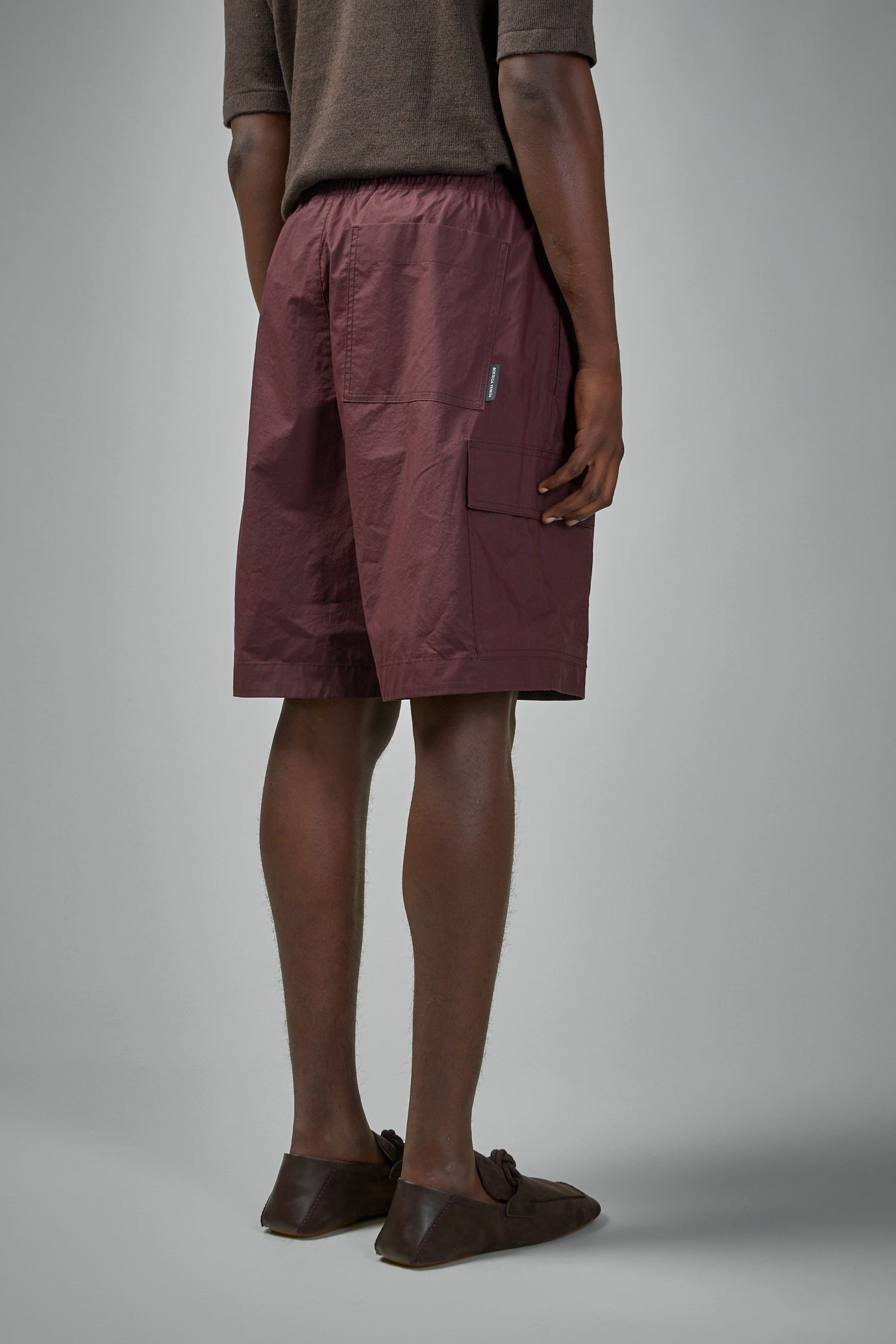 Resinated Cotton Cargo Shorts