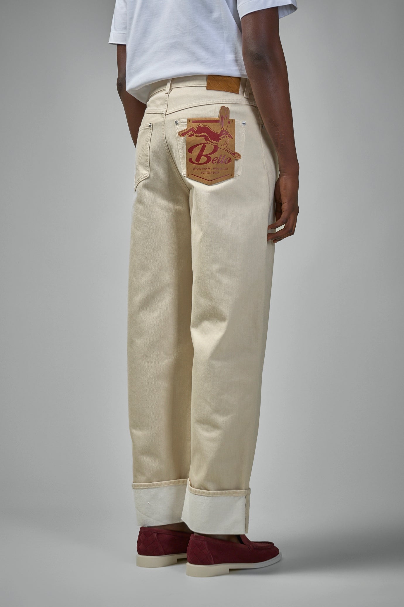 Colored Turned Up Jeans
