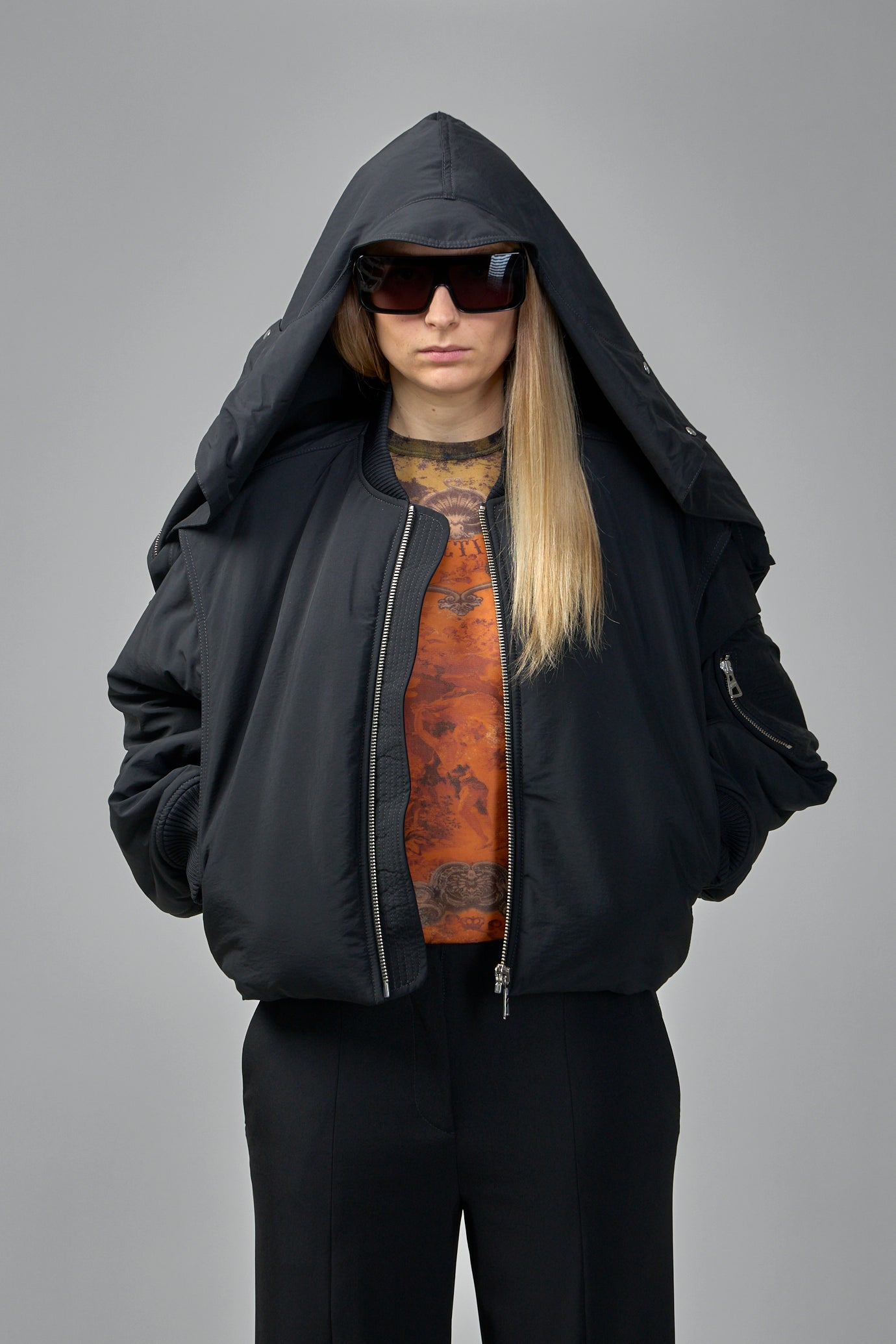 Hooded Bomber Jacket