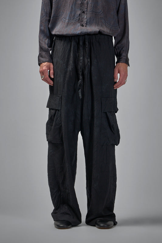 Exaggerated Volume 6-pocket Cargo Trouser Accident Dye