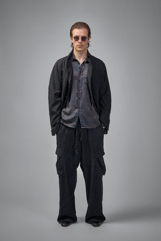 Exaggerated Volume 6-pocket Cargo Trouser Accident Dye