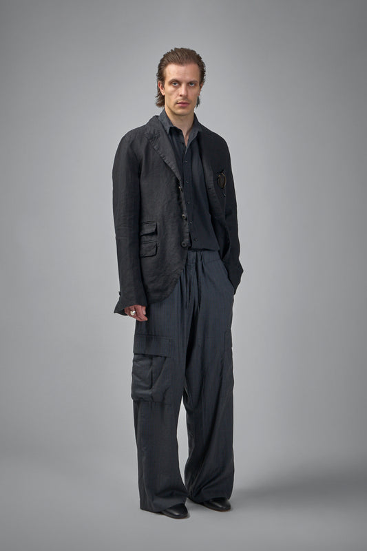 3-button Single-breasted Peak-lapel, Hand Pad-stitched Jacket