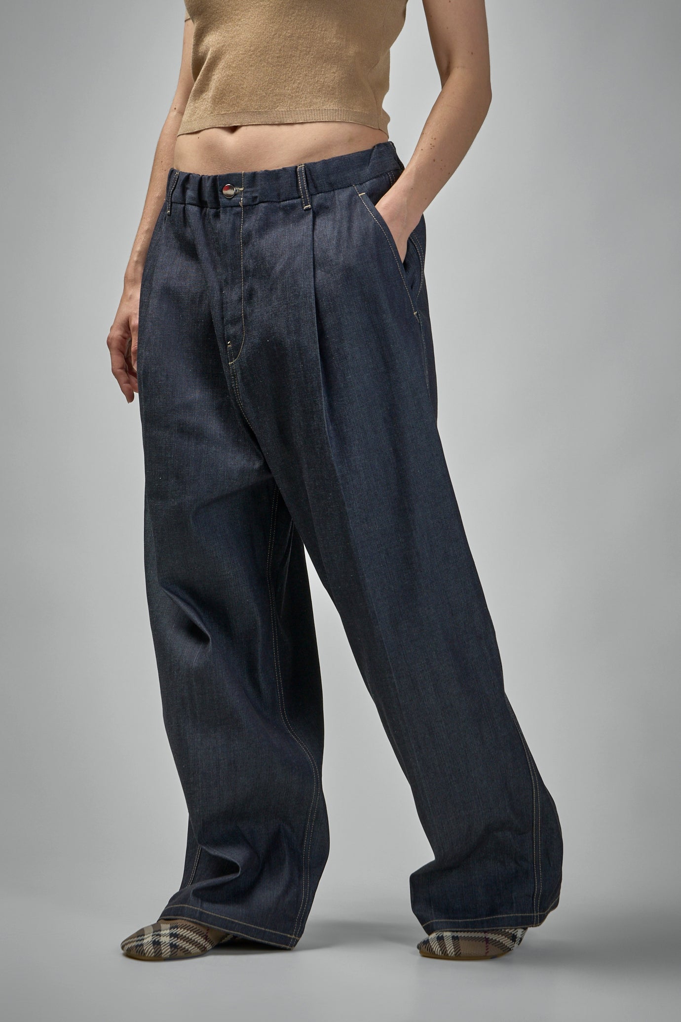 Dakis Darted Pants With Elastic Waistband