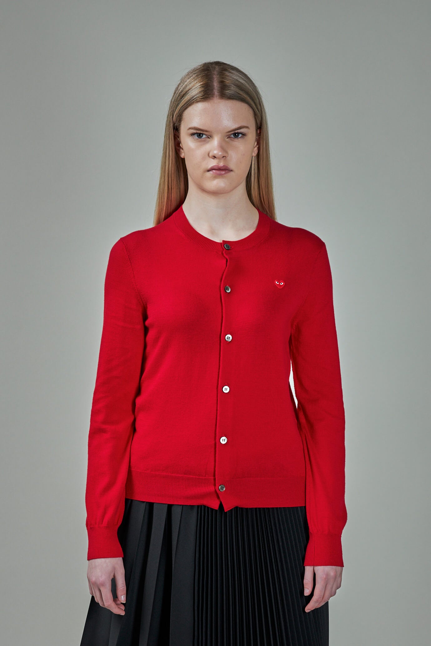 Comme Des Garcons Play Knitted Cardigan Heart red – LABELS