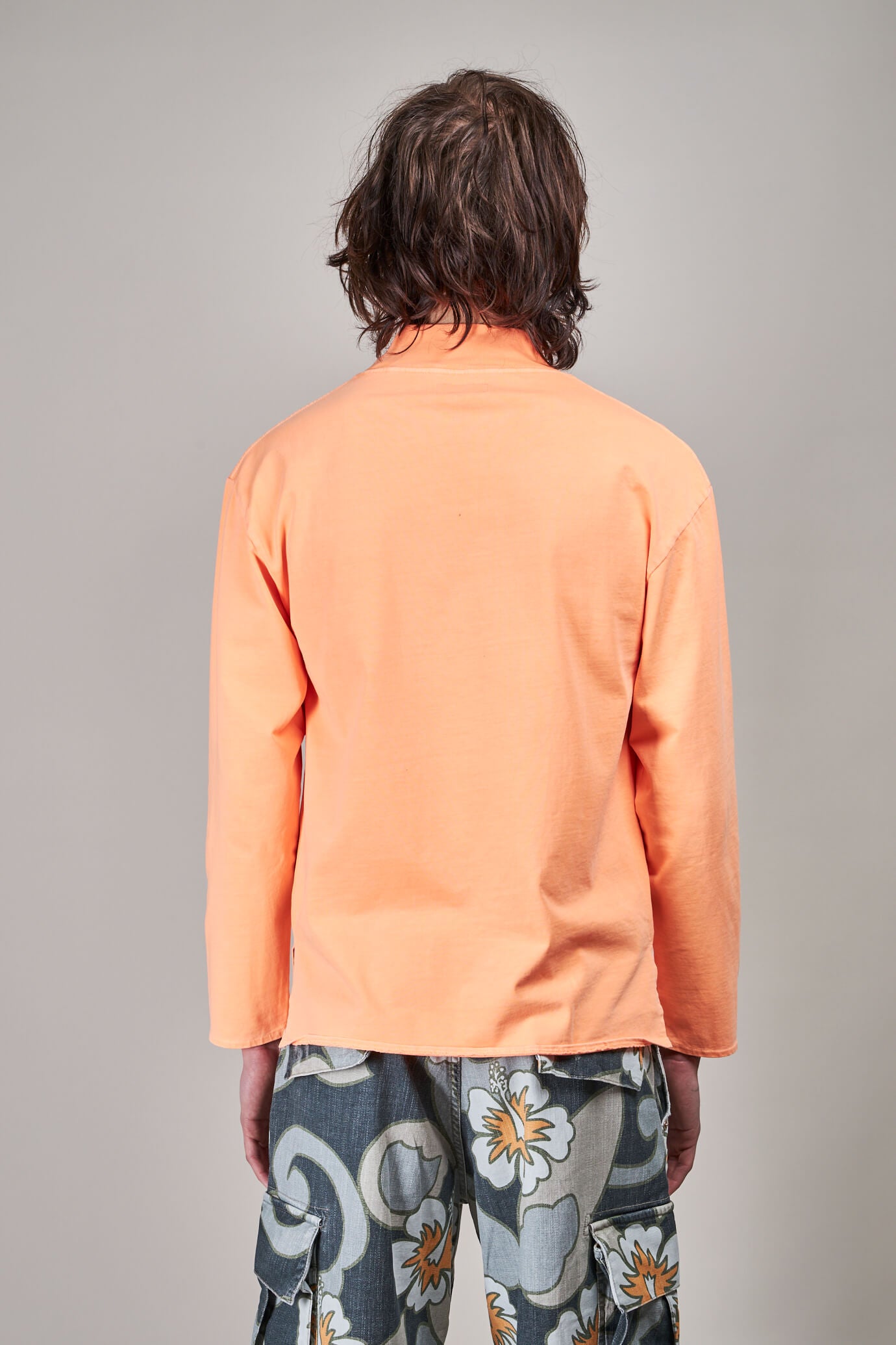 Mockneck Longsleeve T-shirt Knit , orange