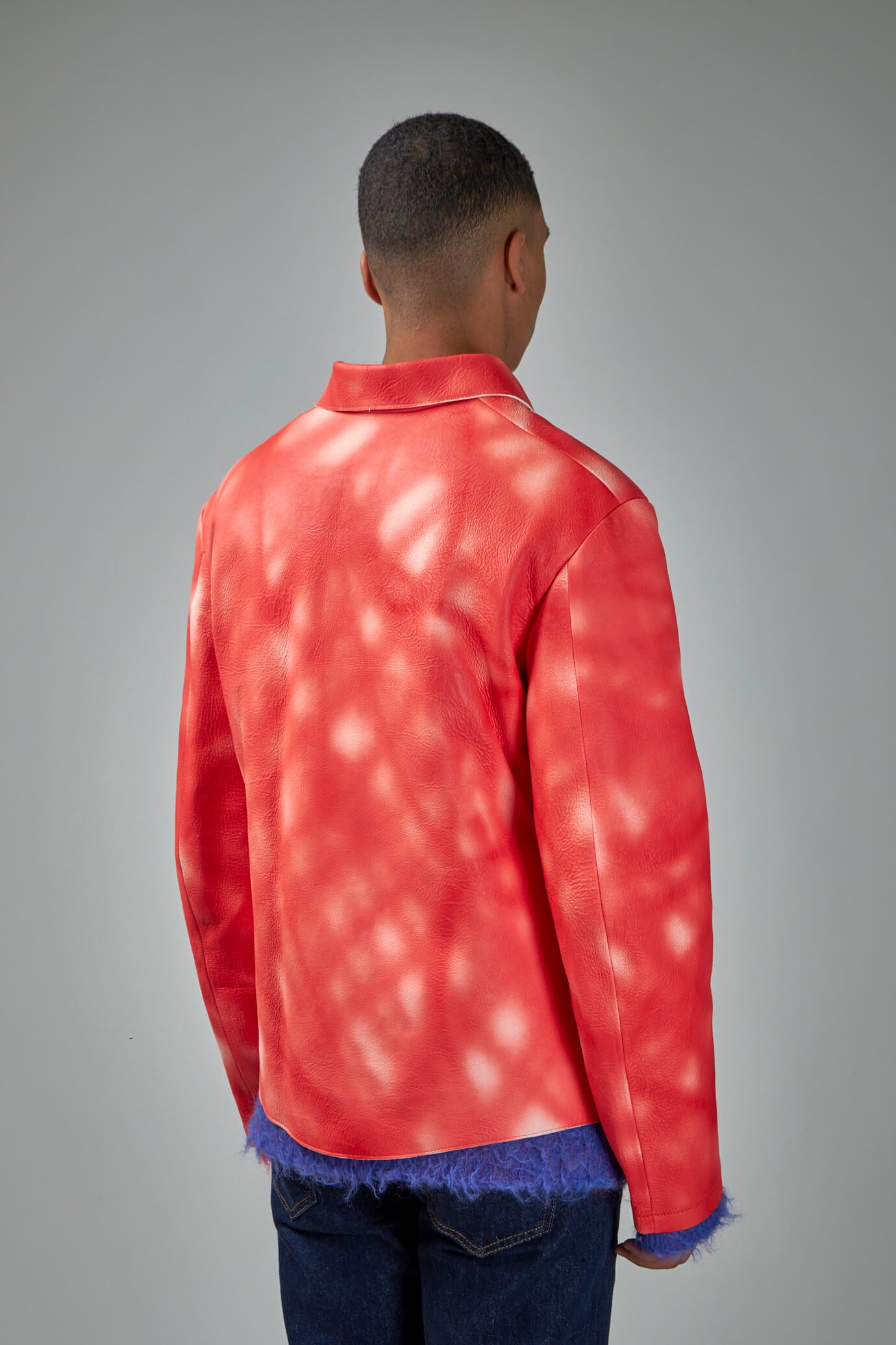 Dyed Suede Jacket Leather