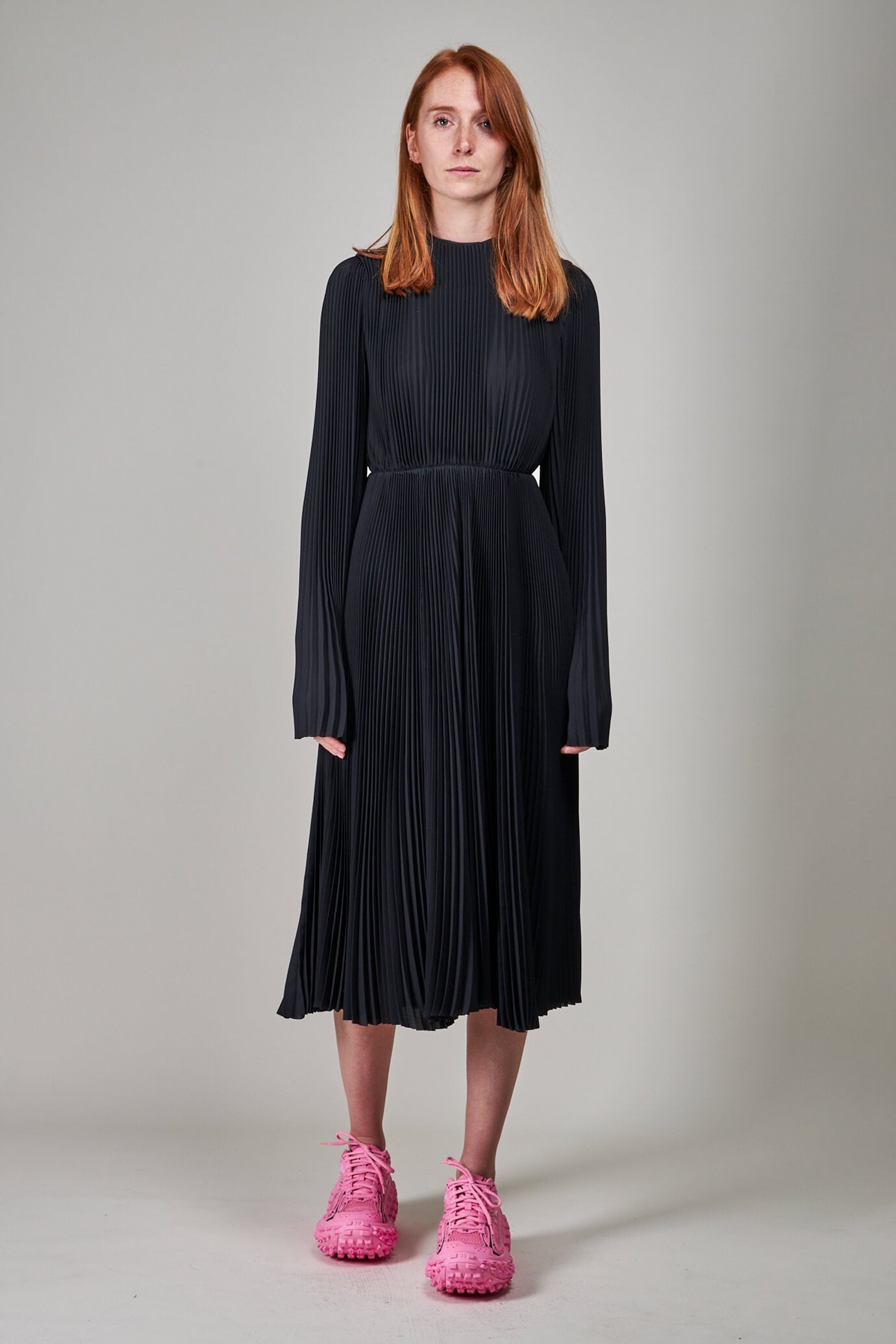 Pleated Dress, black