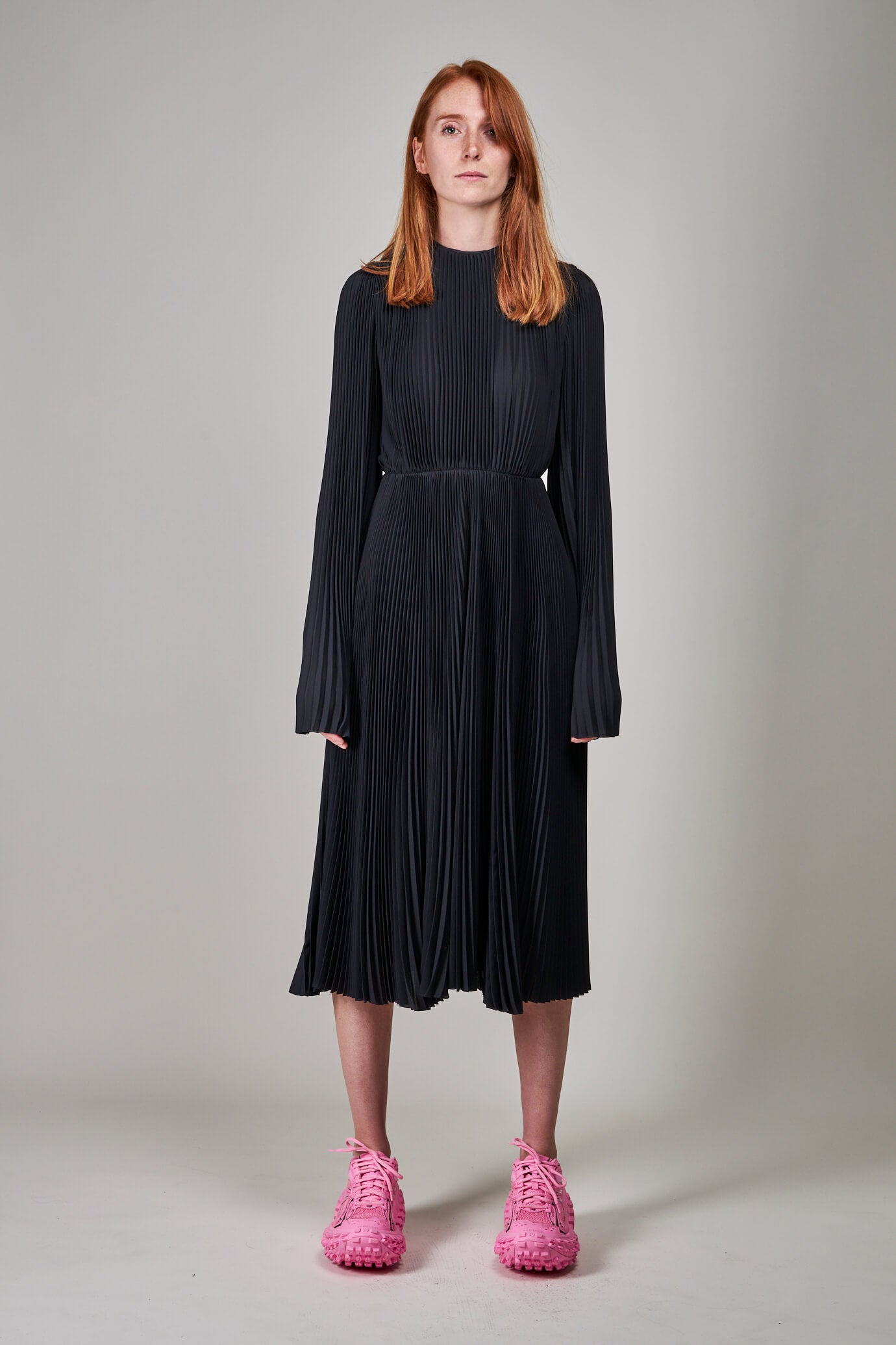 Pleated Dress, black