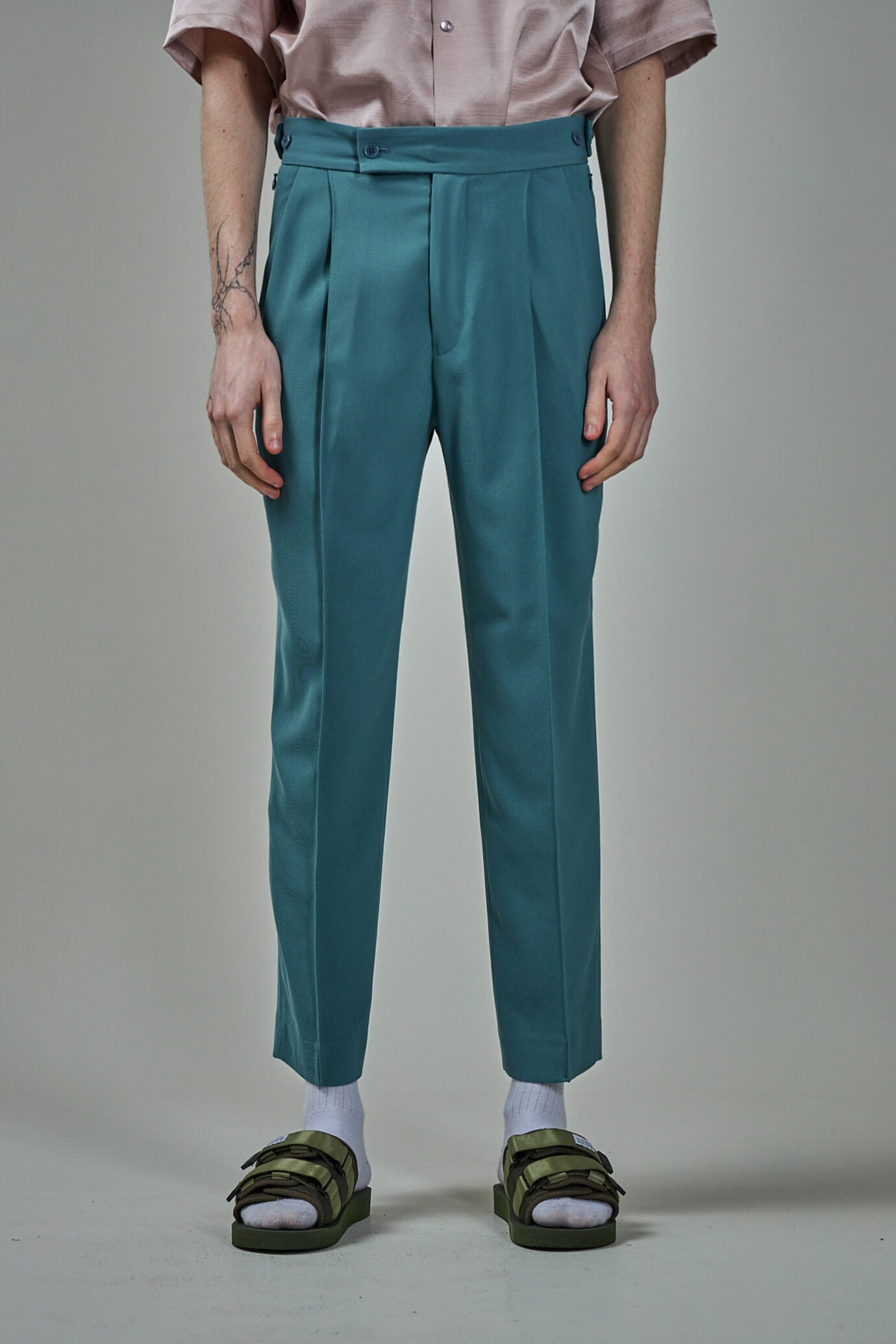 Tucked Side Tab Trouser