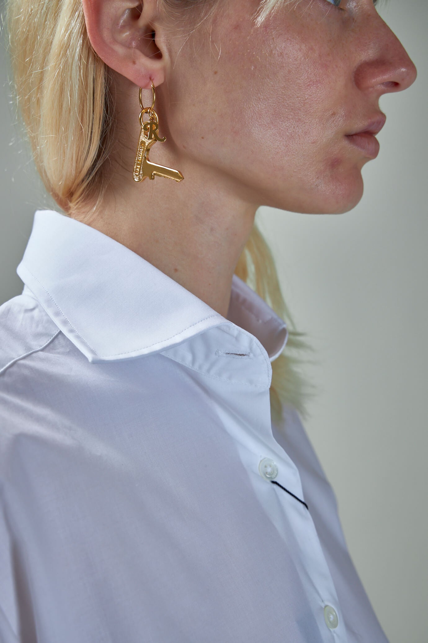 Earring with Key Charm