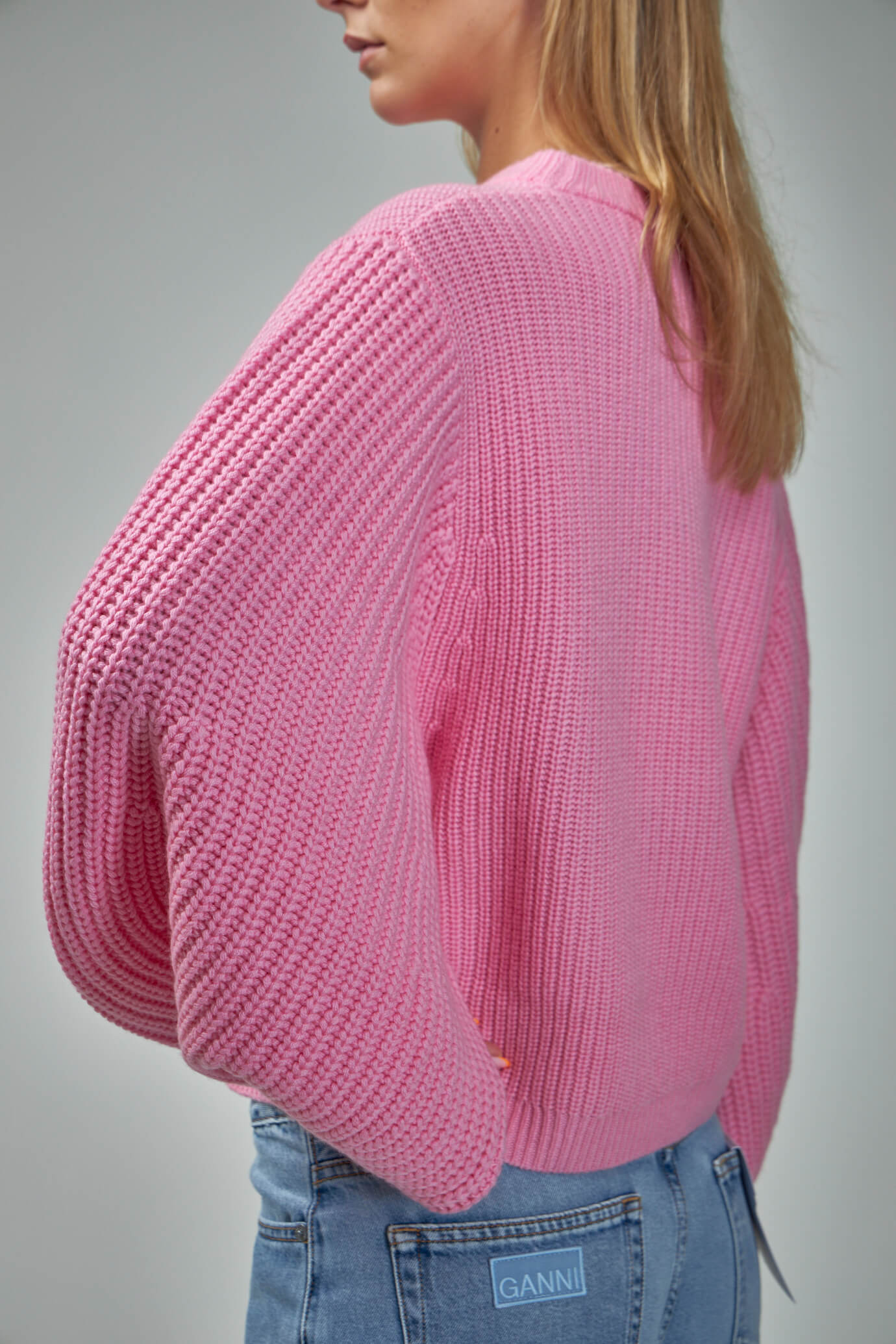 Cashmere Balloon Sleeve Crew Neck