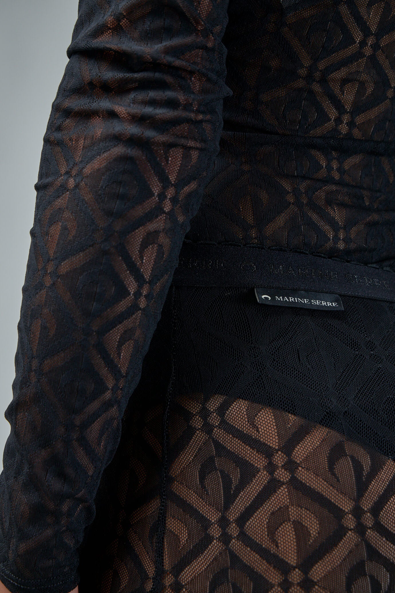 Moonogram Mesh Jacquard Tights