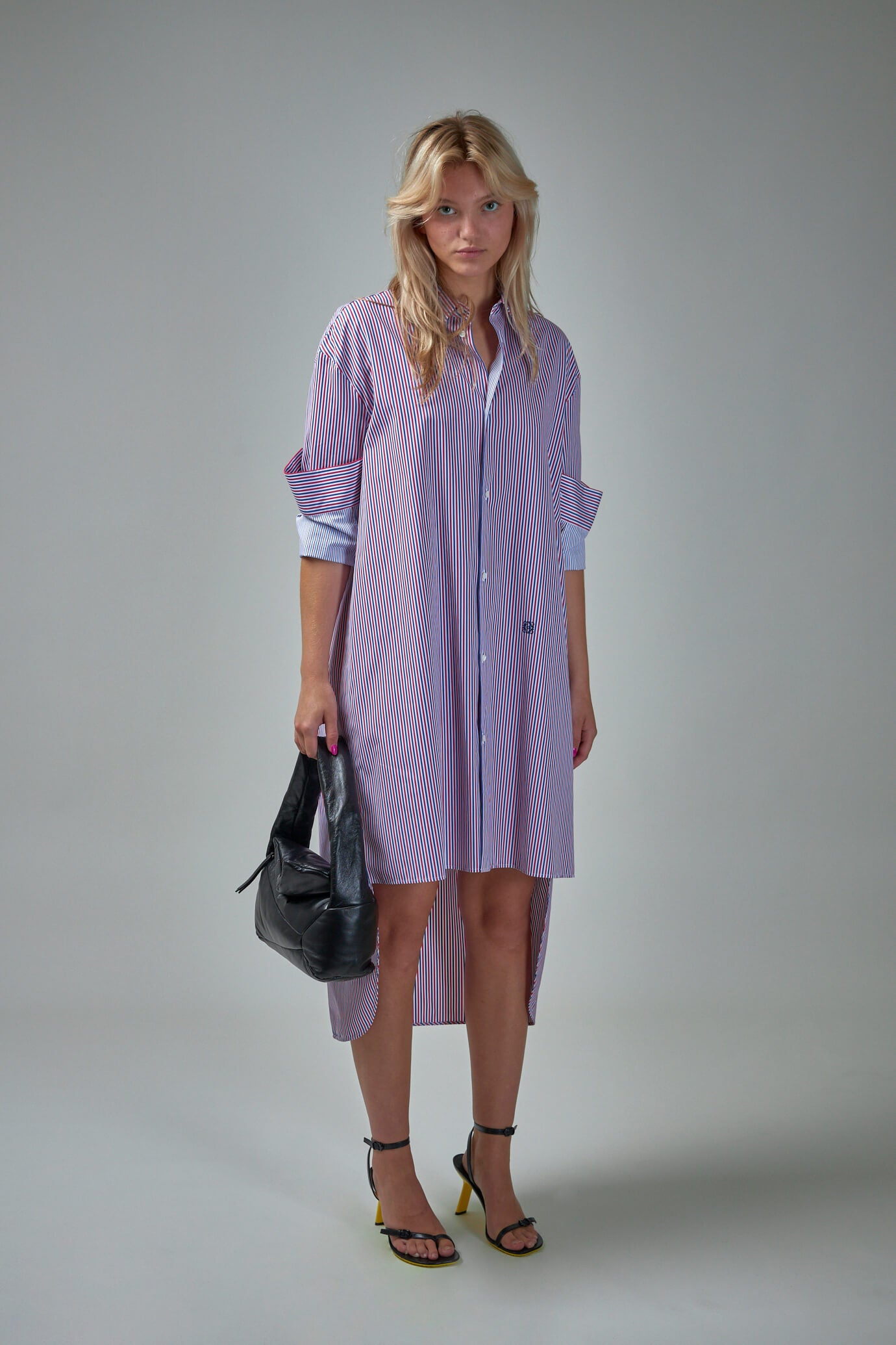 Stripe Turn Up Shirt Dress