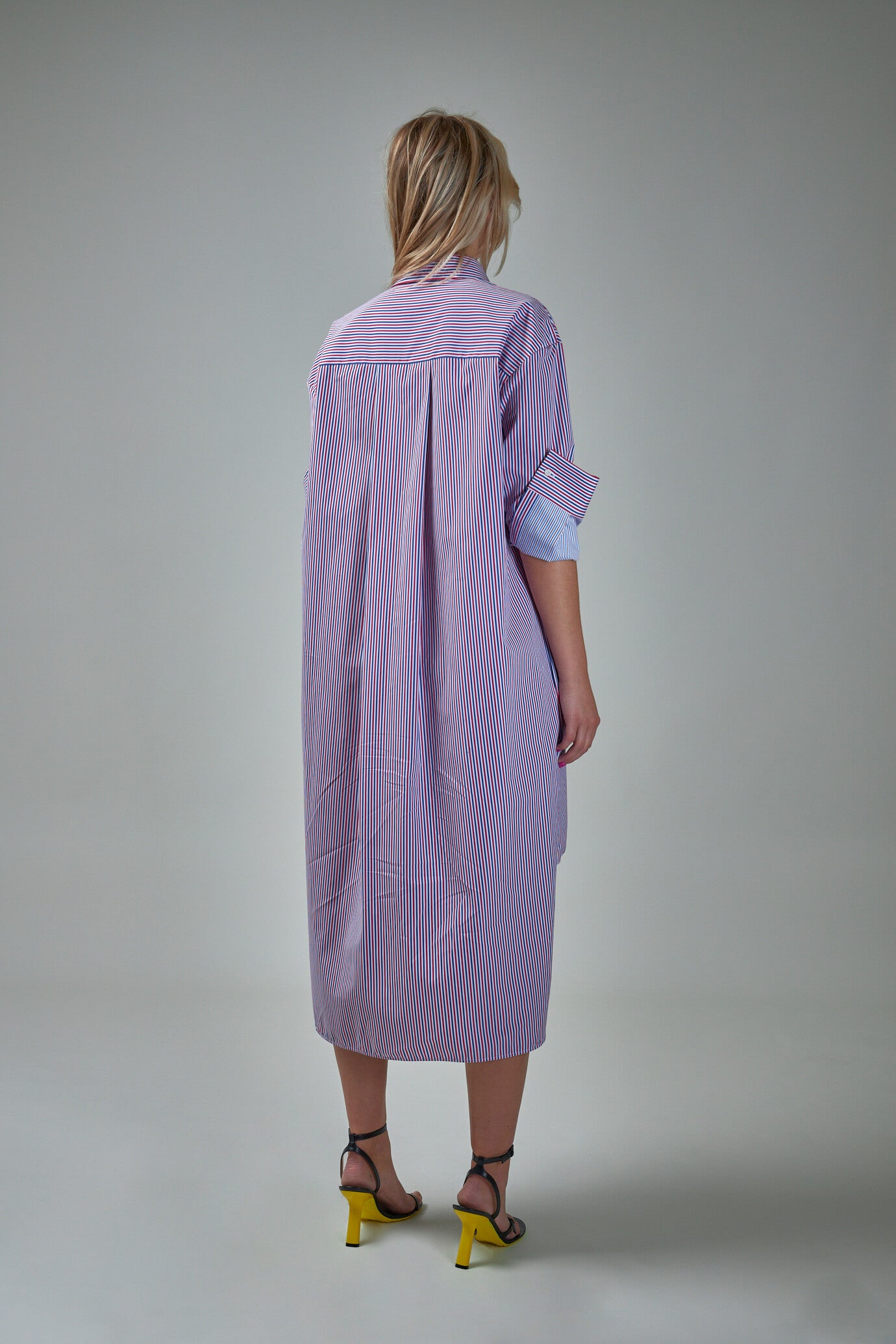 Stripe Turn Up Shirt Dress