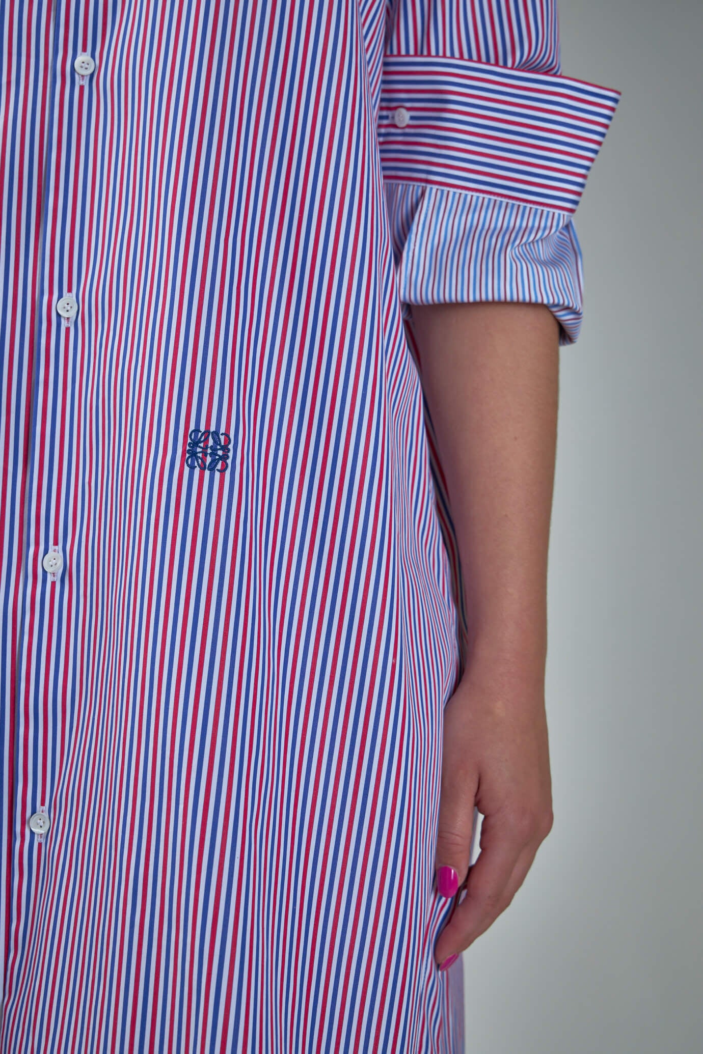 Stripe Turn Up Shirt Dress