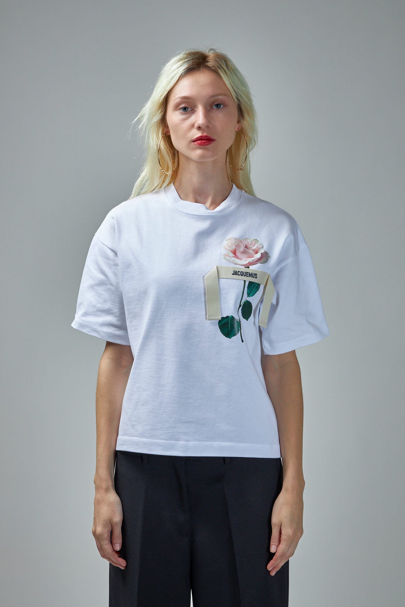 Jacquemus logo-print Cotton T-Shirt - White