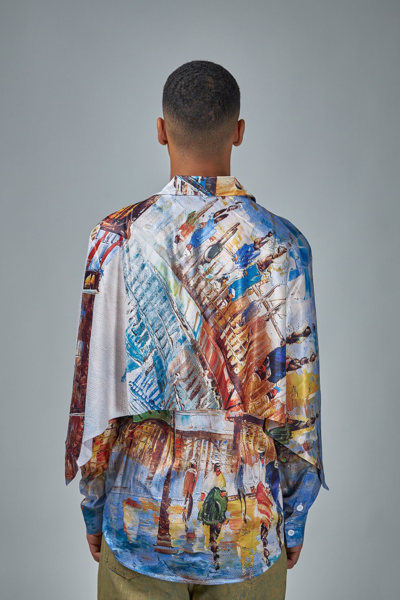 Somewhere in Europe Silk Shirt