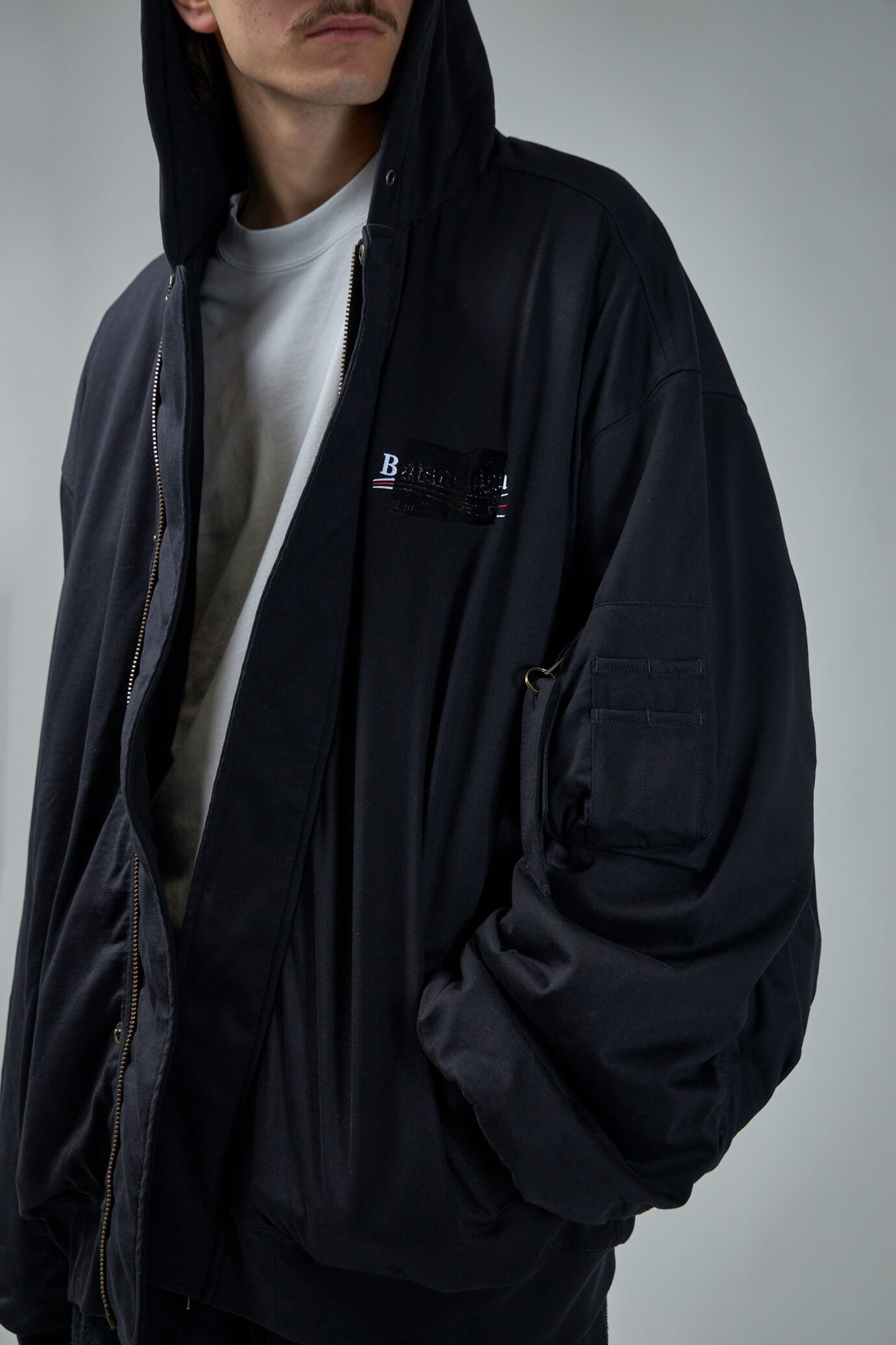 Padded Bomber Hoodie