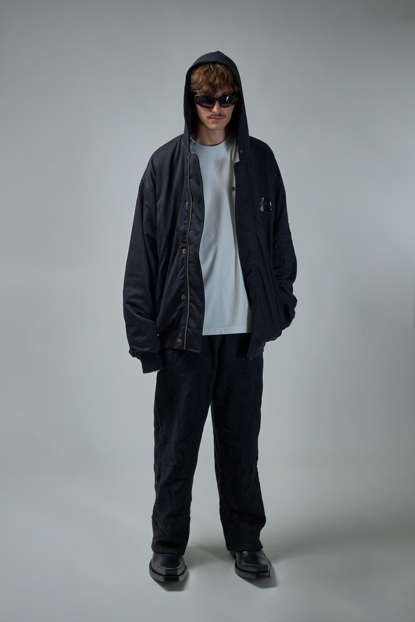 Padded Bomber Hoodie