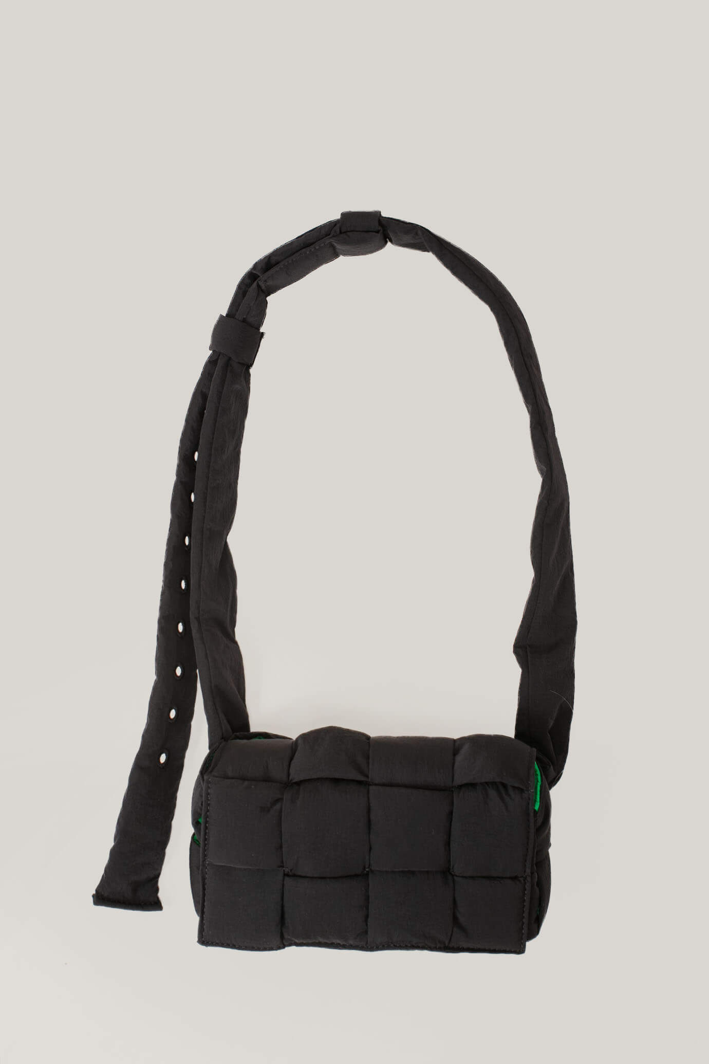Padded Tech Cassette Crossbody Bag in Black - Bottega Veneta