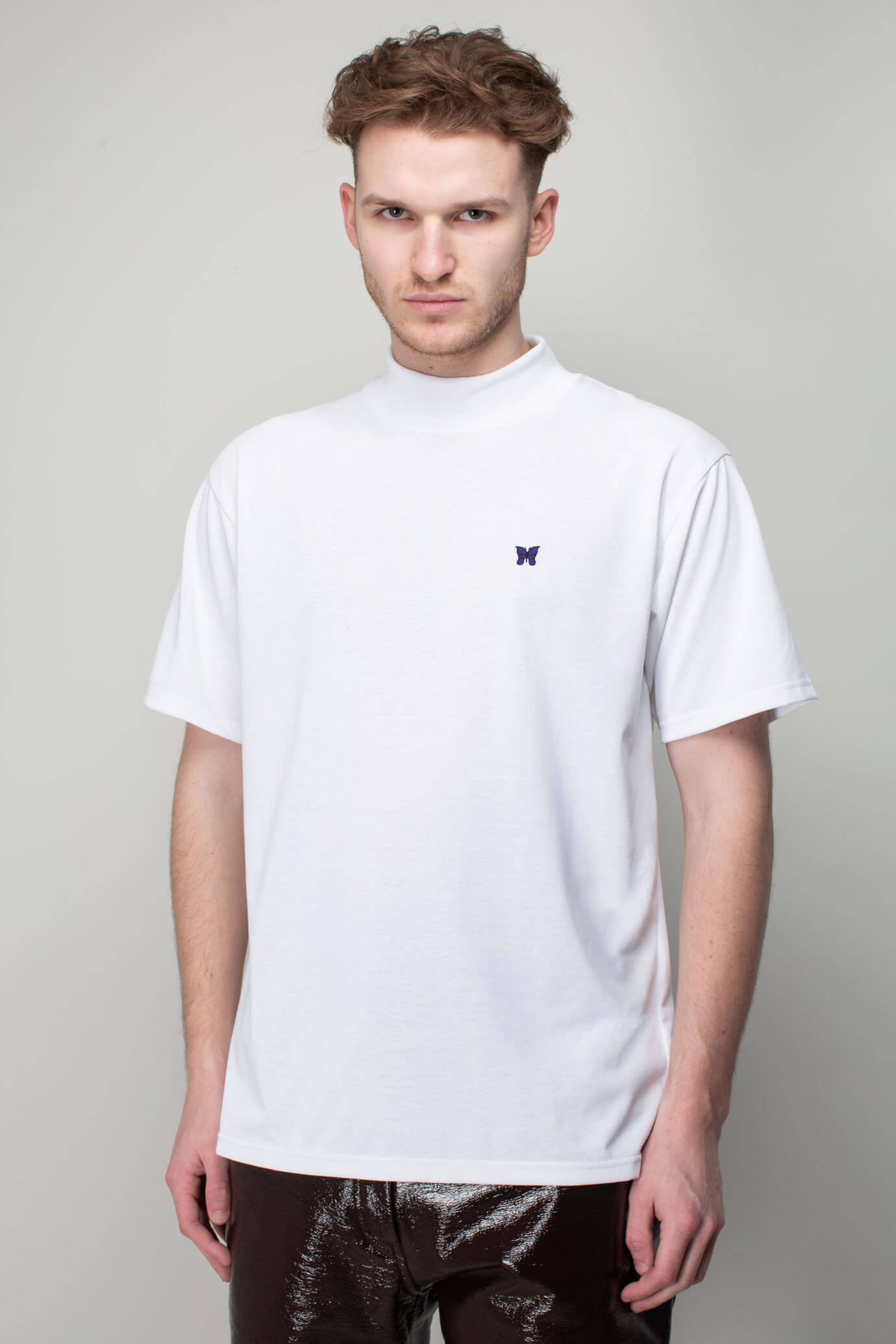 S/S Mock Neck Tee - Poly Jersey A-White – LABELS