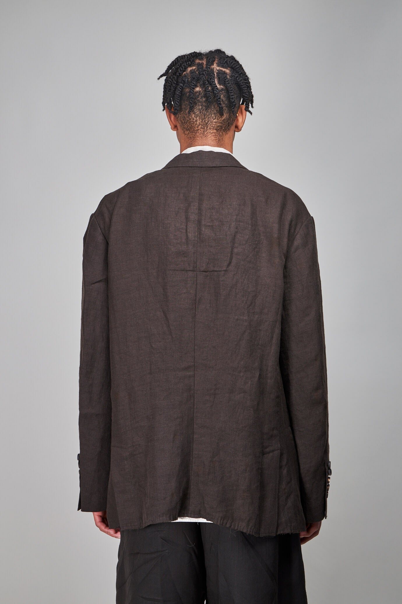 Selvedged Two Button Blazer, brown