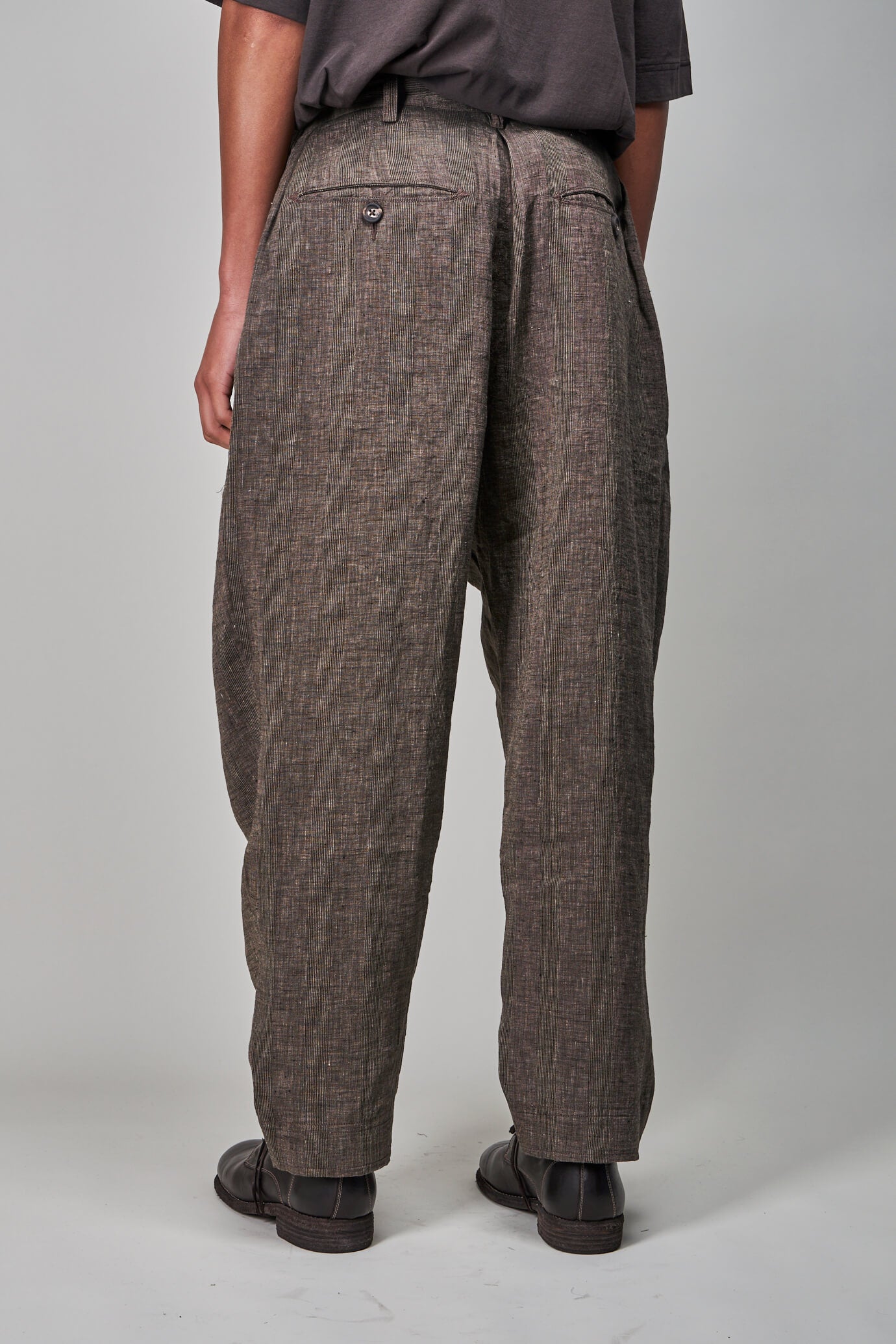 Pleated Straight Leg Wide Trousers, grey