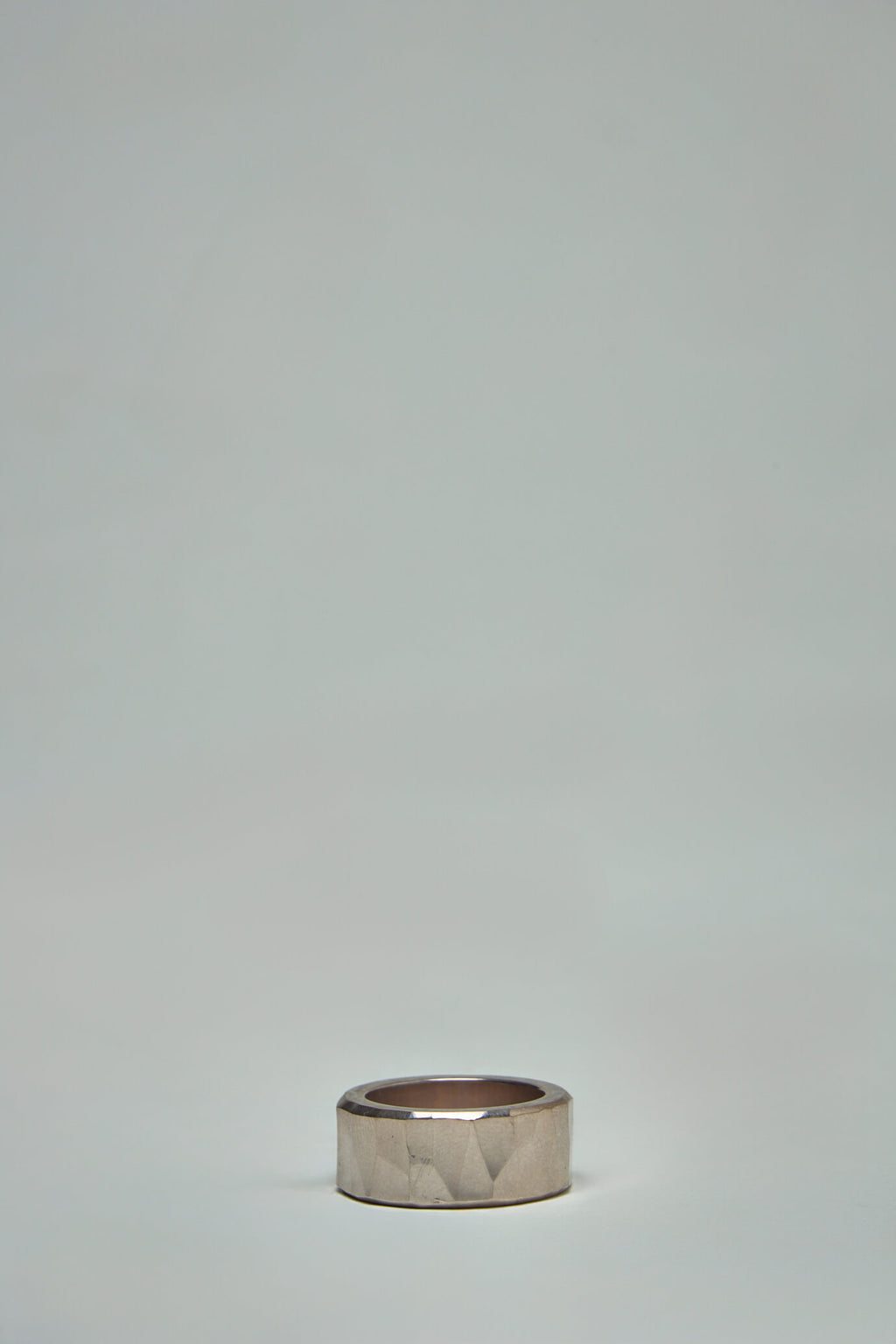 Ring Rough Hammered Silver