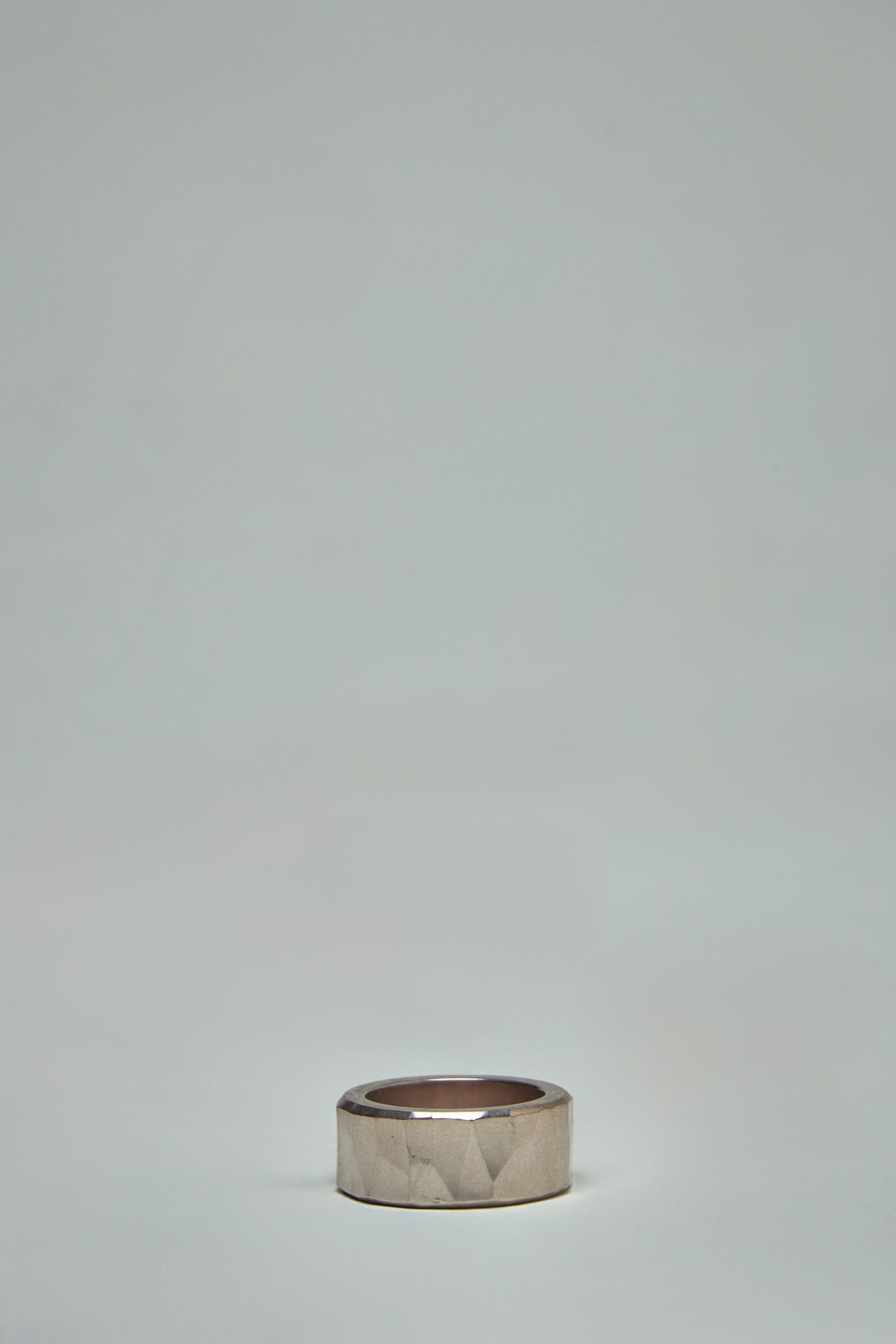 Ring Rough Hammered Silver