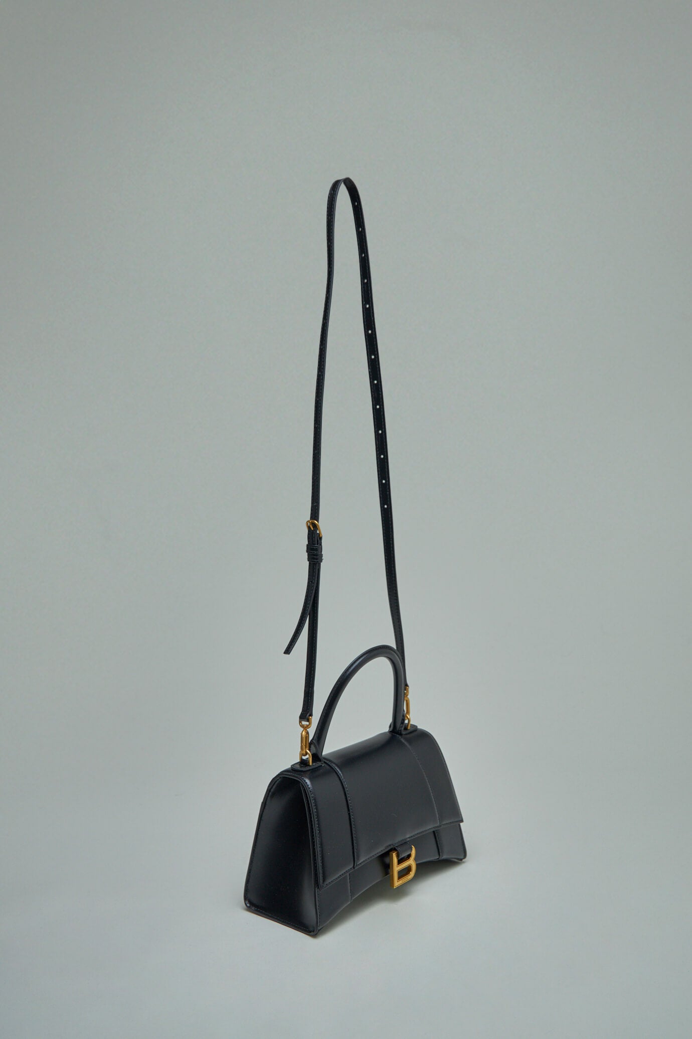 Balenciaga black S Hourglass Top-Handle Bag