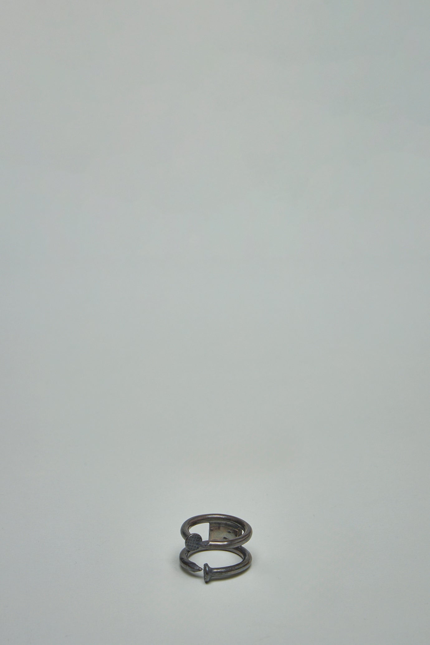 Double Nails Silver Ring