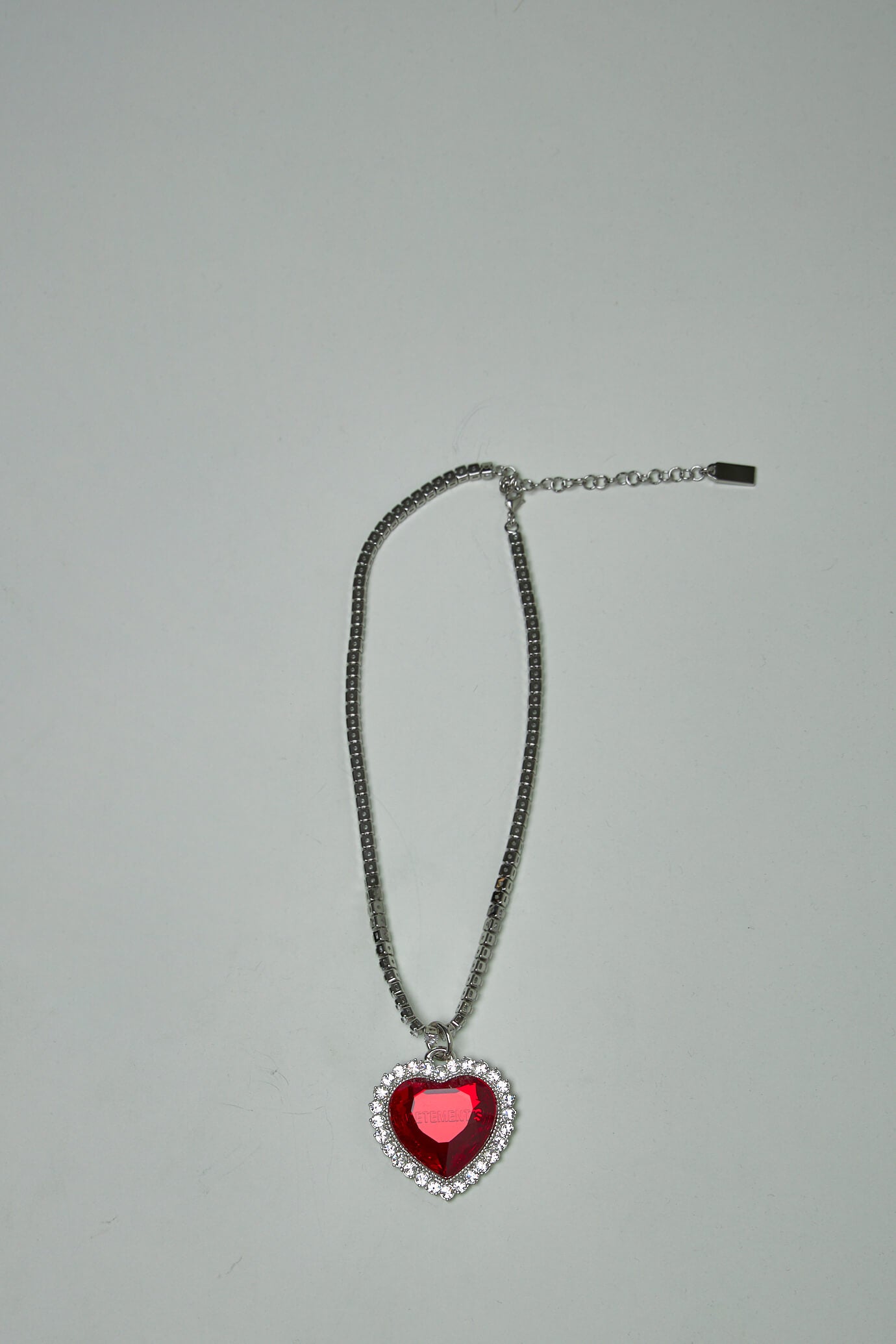 Vetements Crystal Heart Necklace