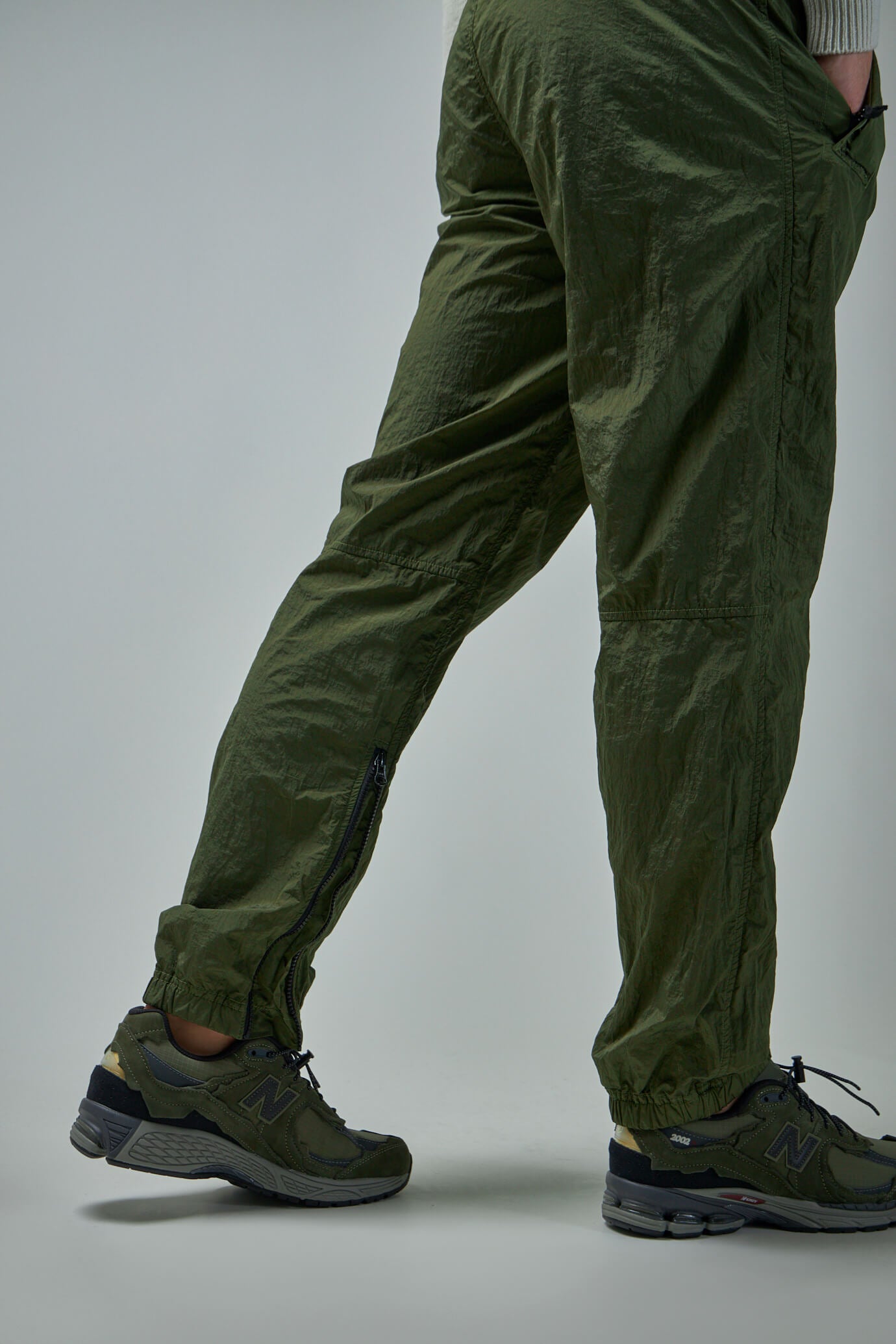 NEEDLES Track Pants Olive Size-L Used from Japan