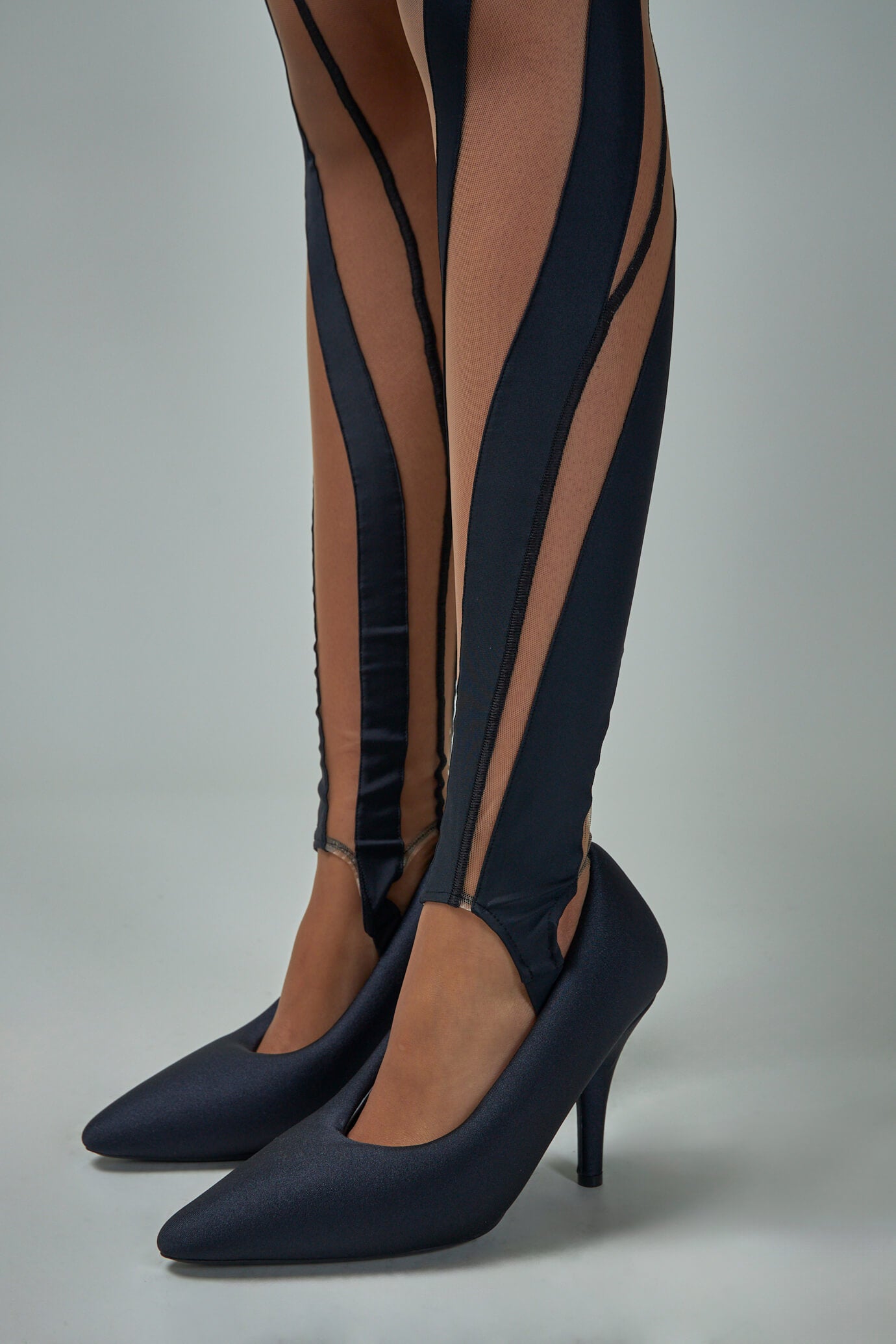 mugler Leggings with semi-transparent inserts available on