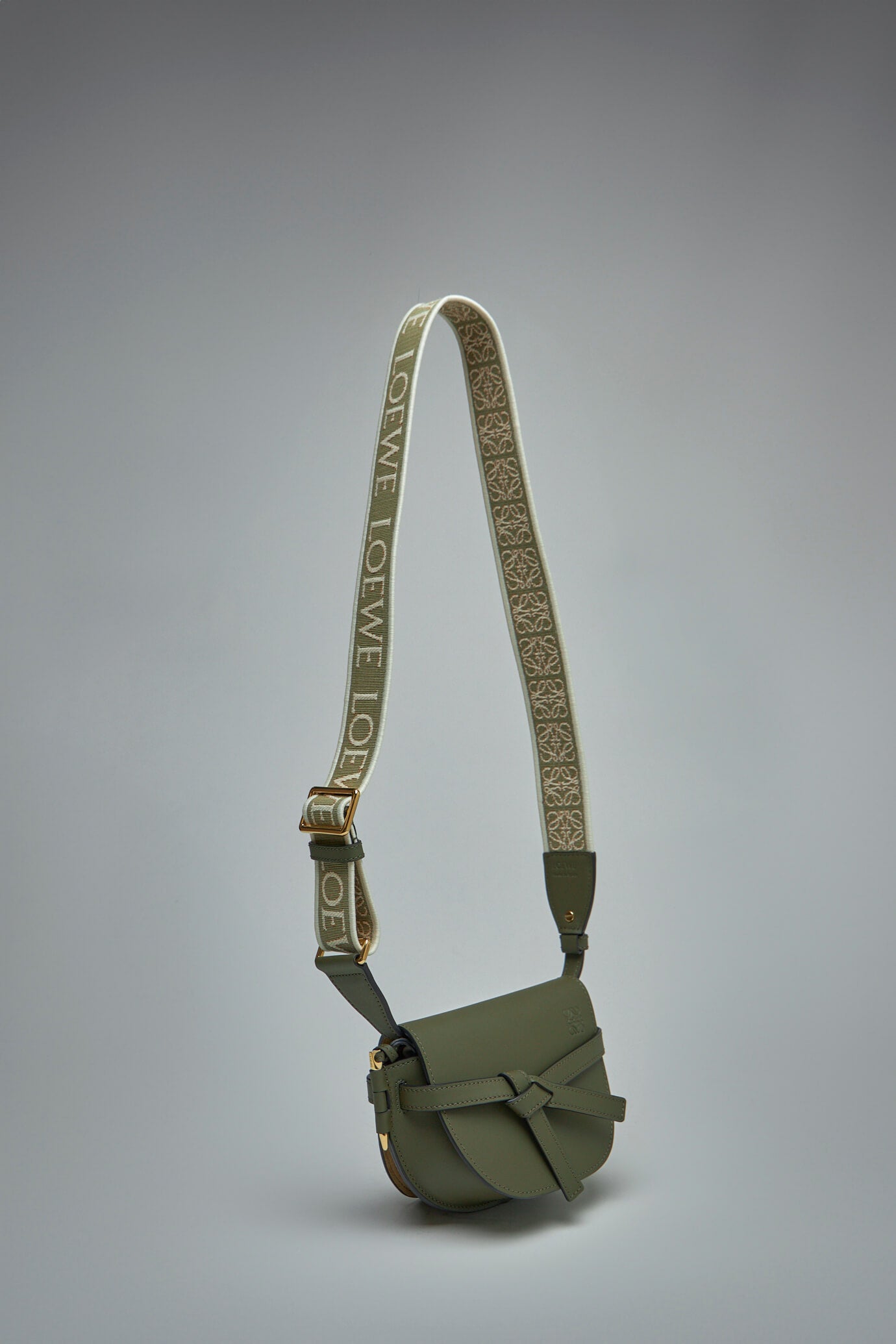 Green Gate mini leather cross-body bag, LOEWE