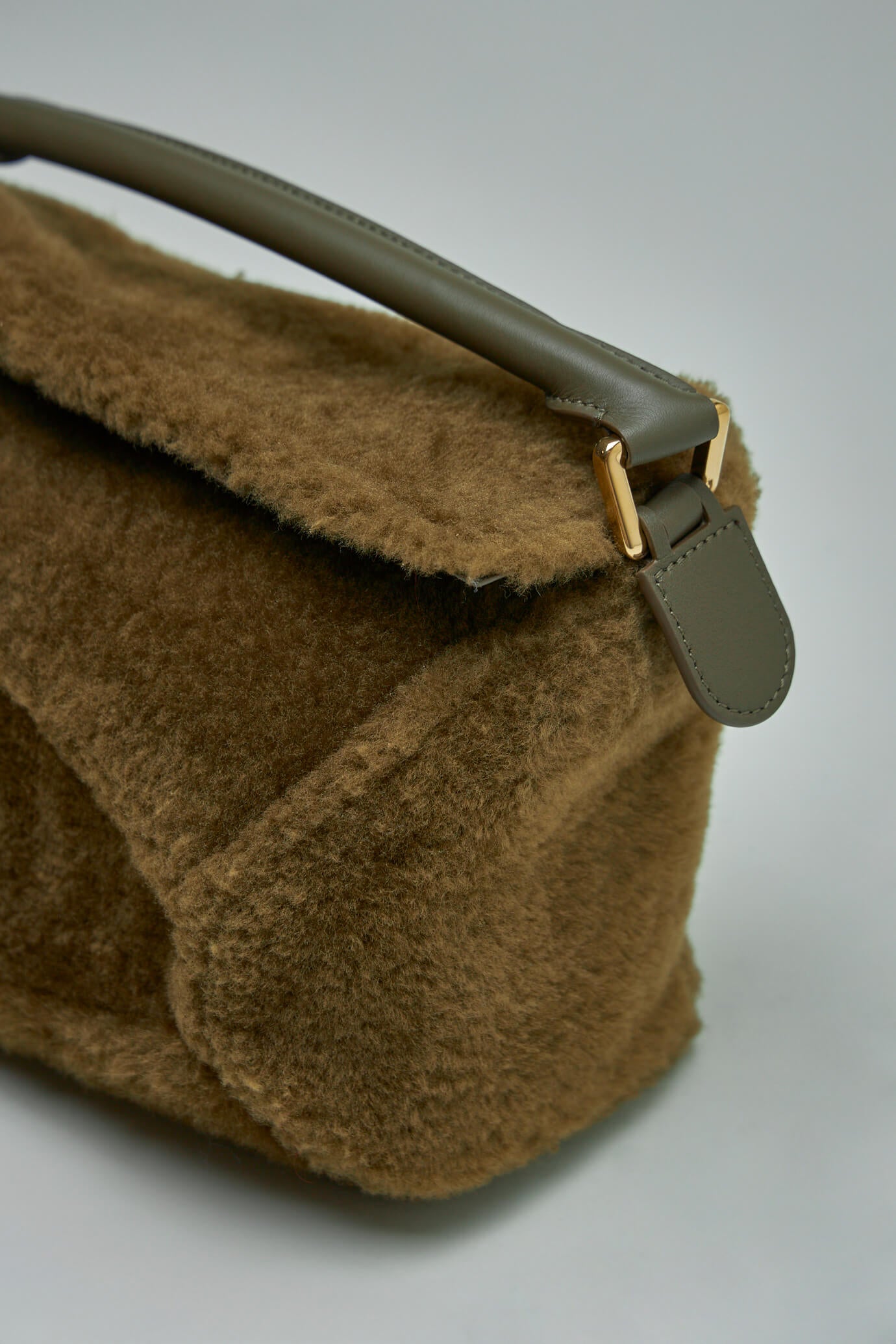 Loewe Small Puzzle Edge Shearling Shoulder Bag