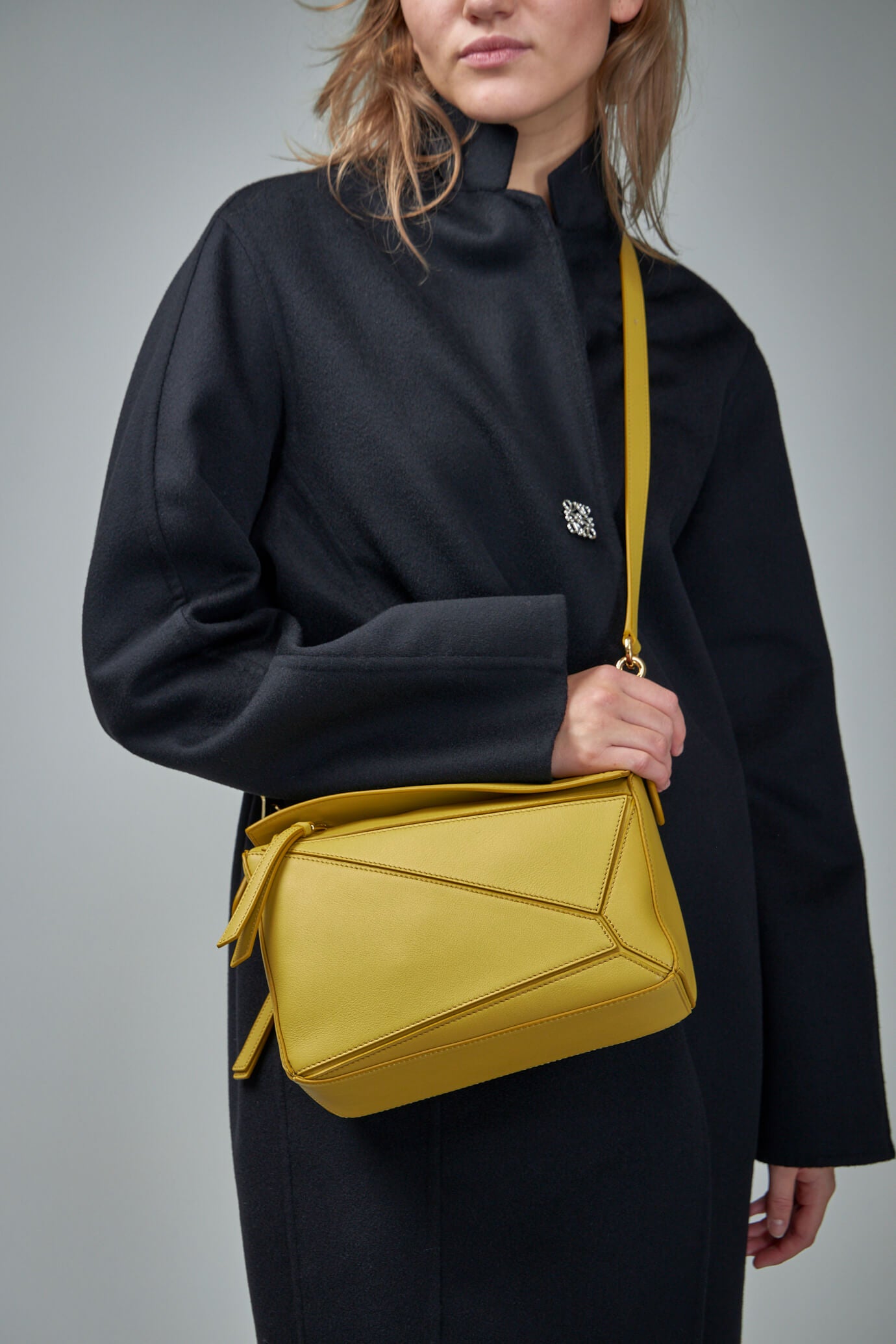 Loewe Small Puzzle Shoulder Bag in Yellow