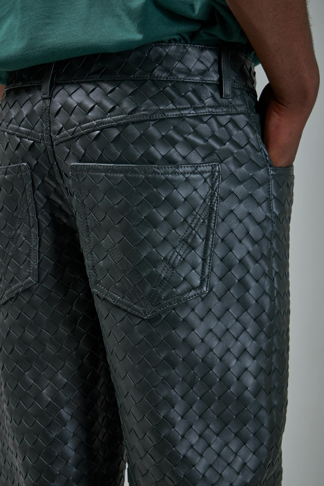 Leather hot sale snake trousers