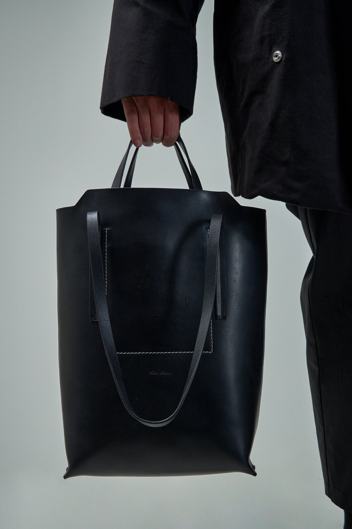 rick owens Leather shoulder tote bag - バッグ