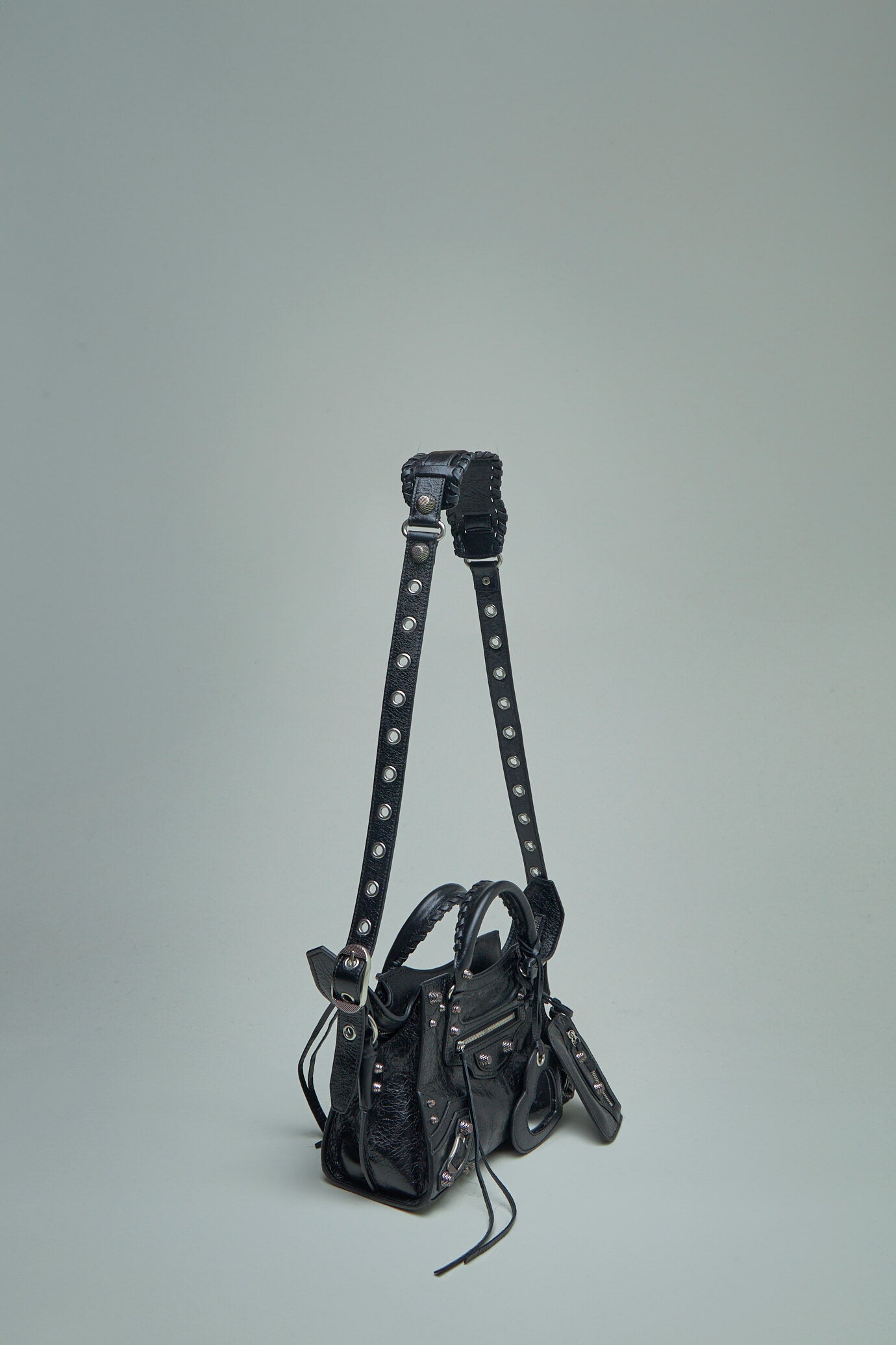 Neo Cagole XS studded printed denim tote