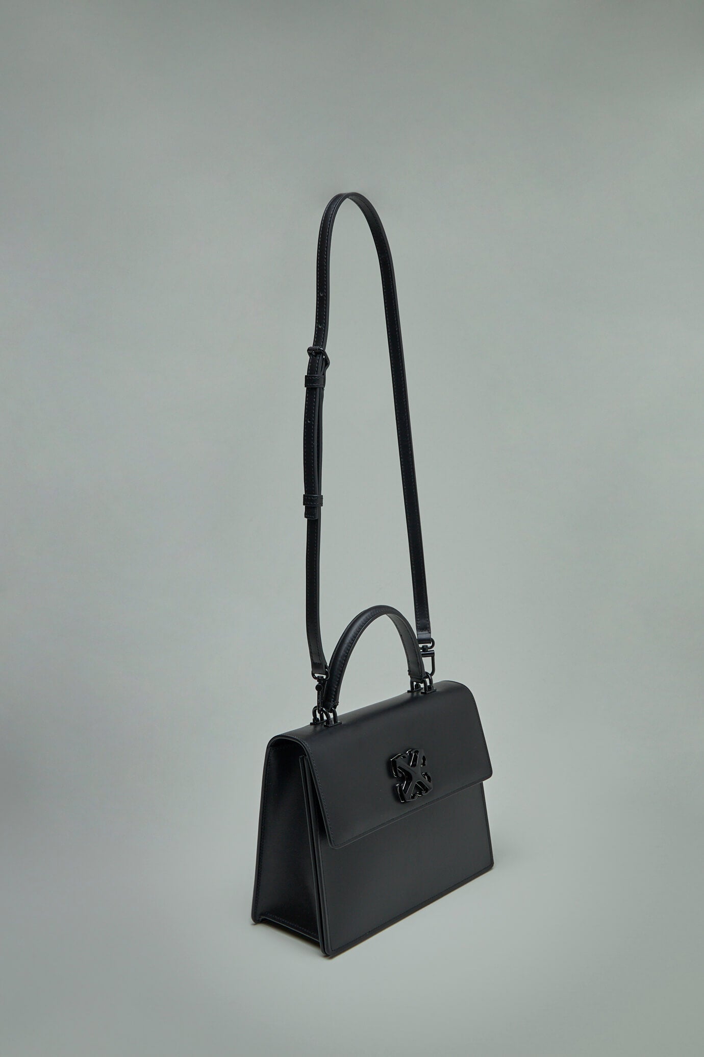 Off-White Jitney 1.4 Leather Top-Handle Bag