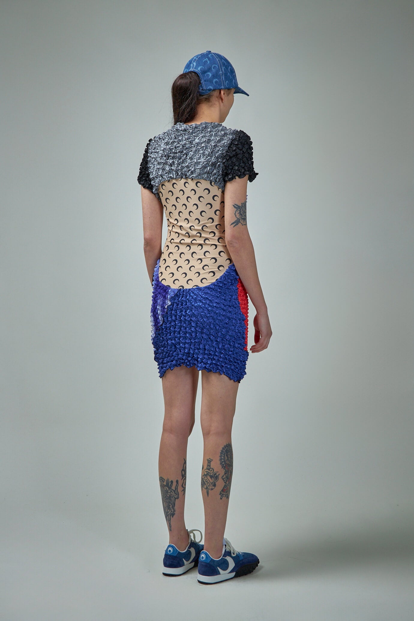 Regenerated Pop -Corn Mini Dress