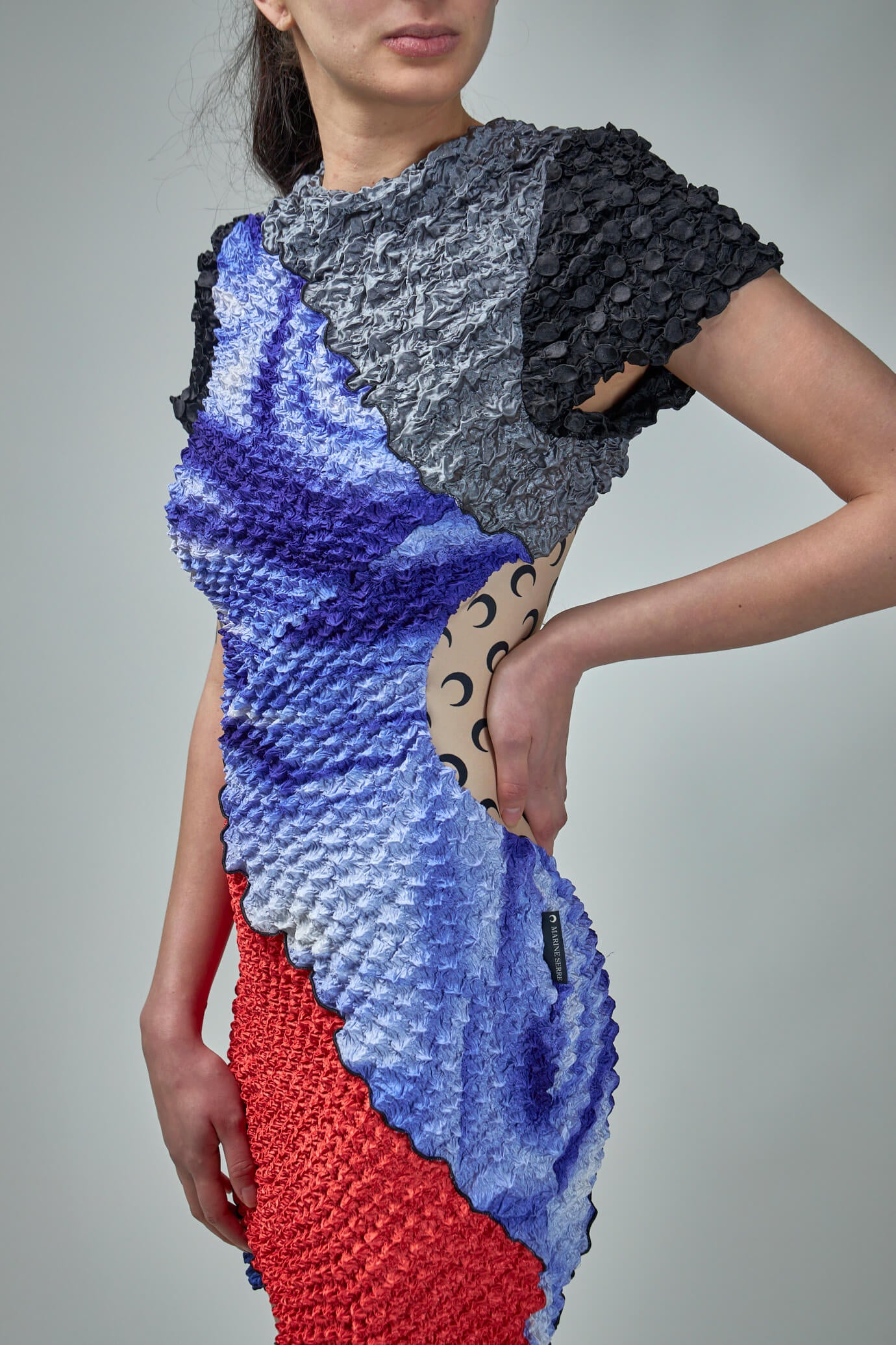 Regenerated Pop -Corn Mini Dress