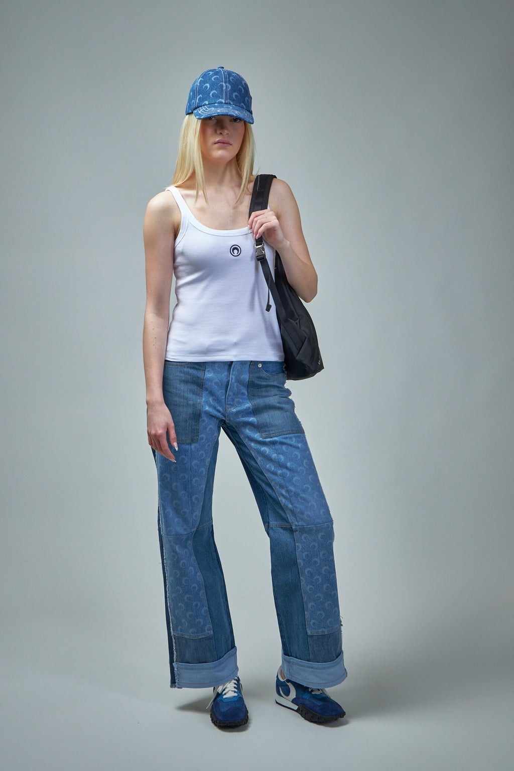 Regenerated Denim Straight Leg Pants