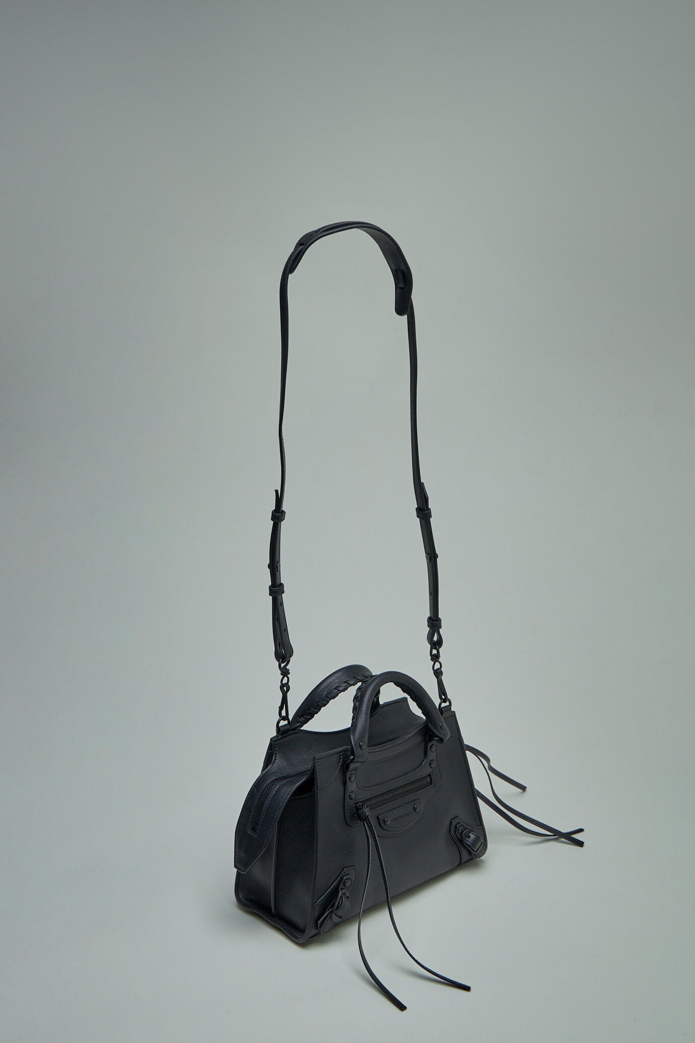 BALENCIAGA: Neo Classic City XS bag in leather with shoulder strap - Grey