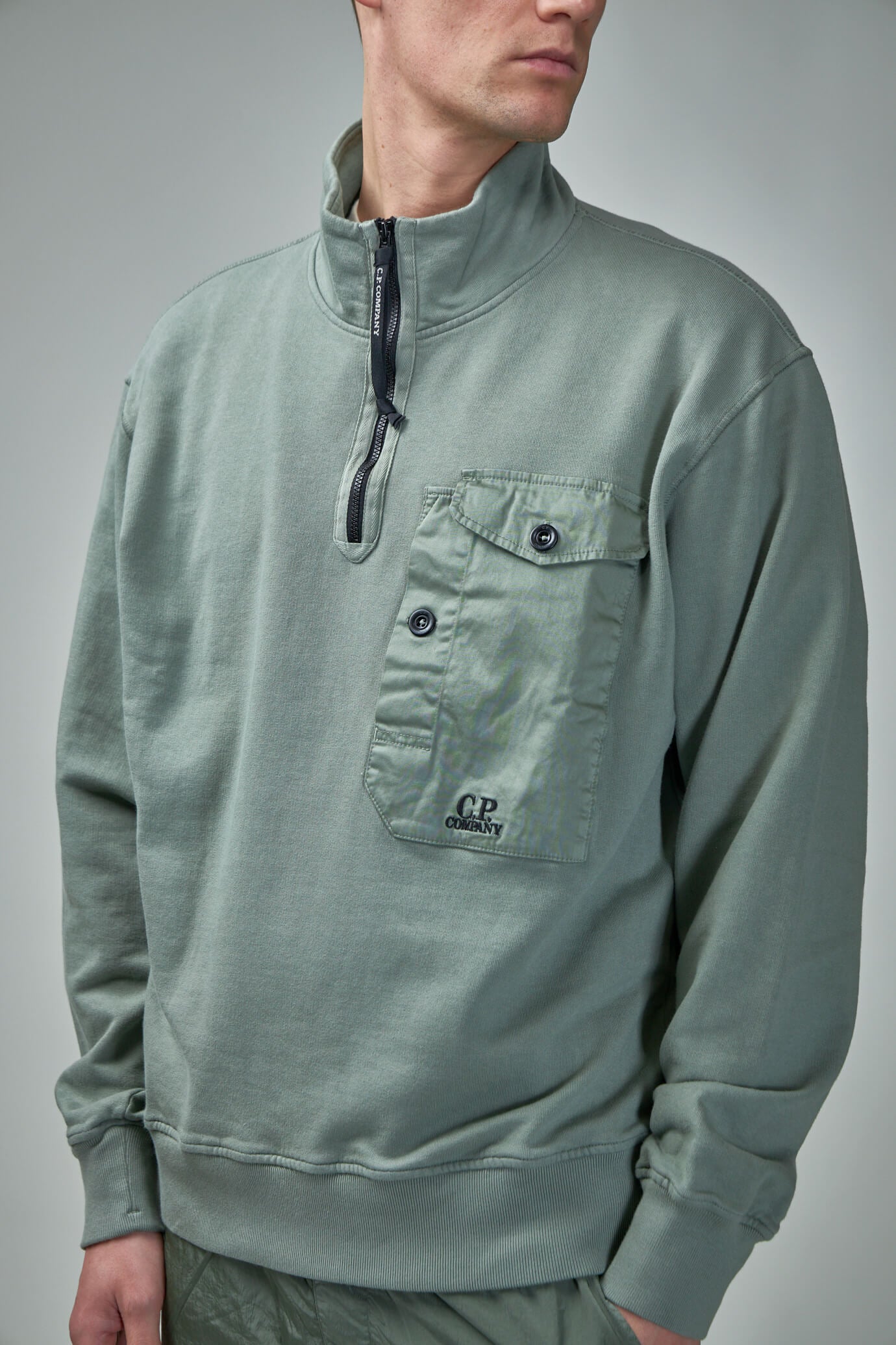 C.P. Company Cotton Fleece Zipped Sweatshirt