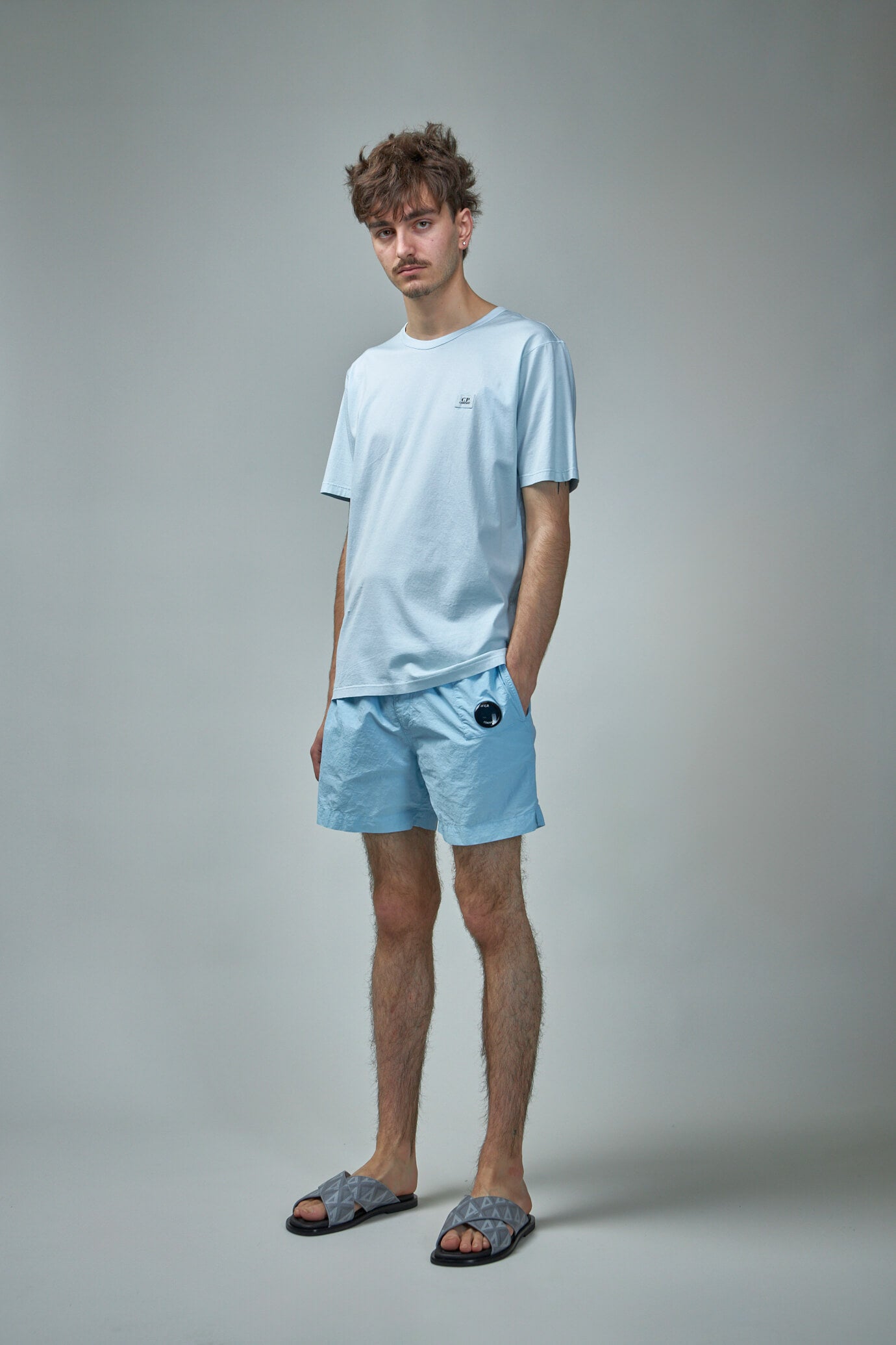 C.P. Company Blue Utility Denim Shorts