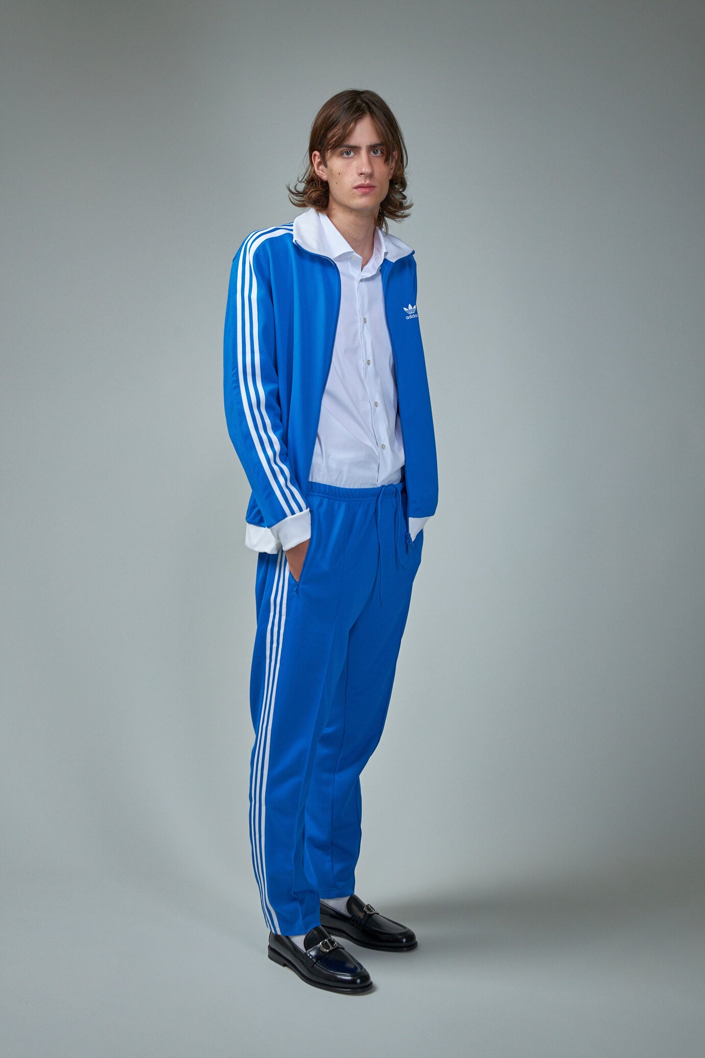 Adidas beckenbauer blauw hot sale