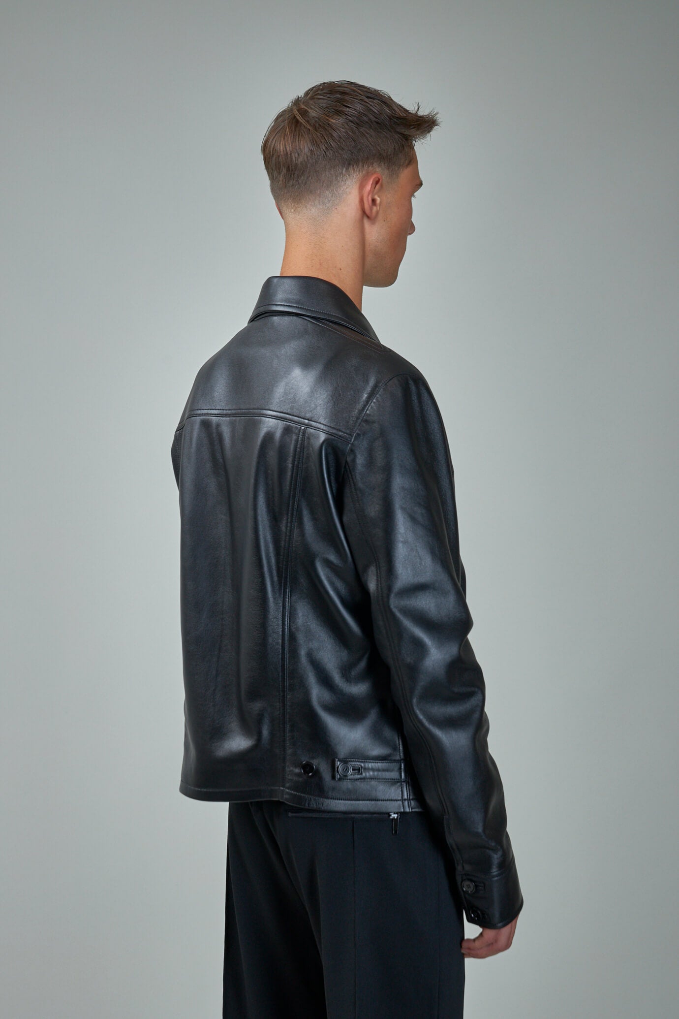Single Pocket Leather Jacket