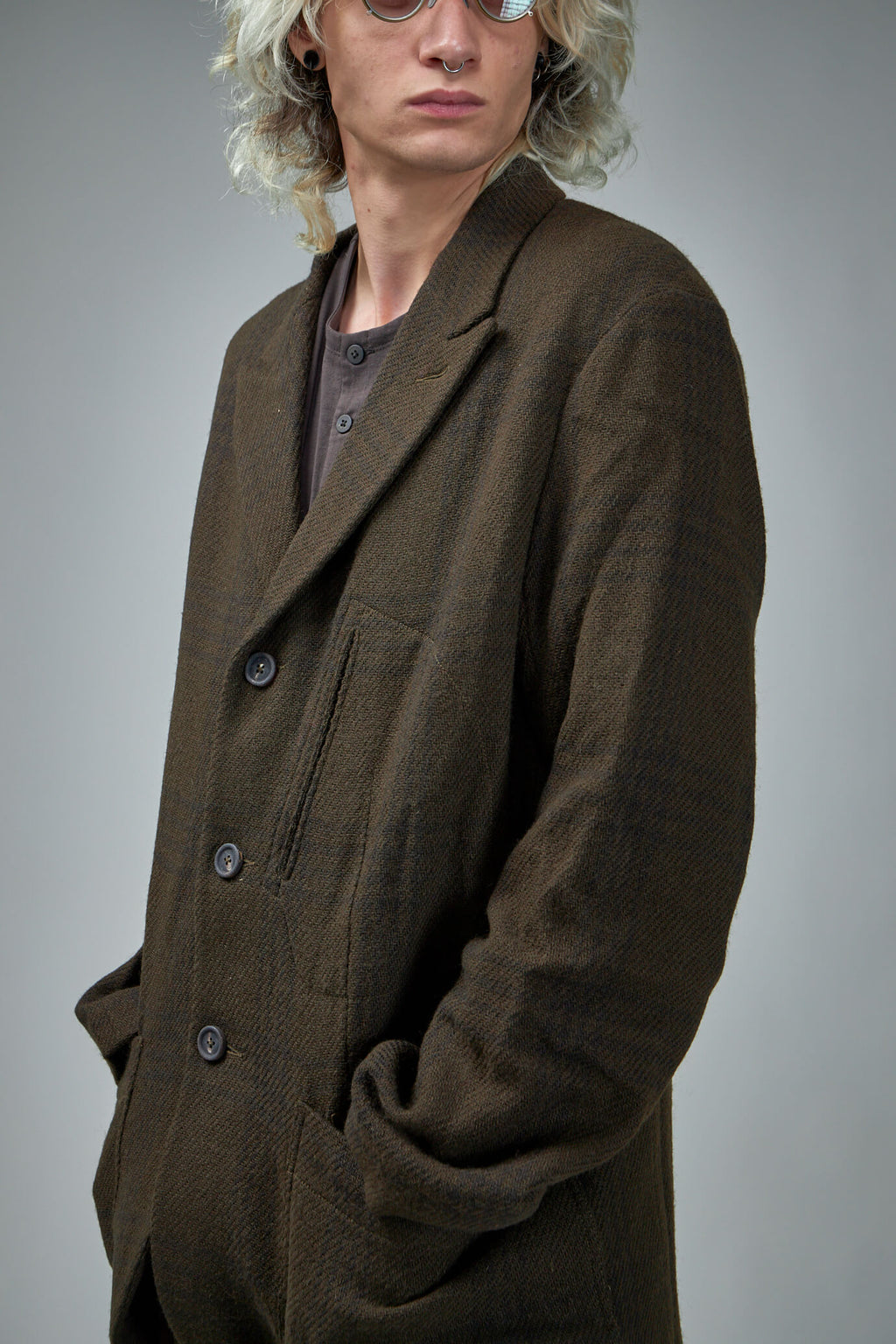 Single Breasted Blazer With Scholar Print